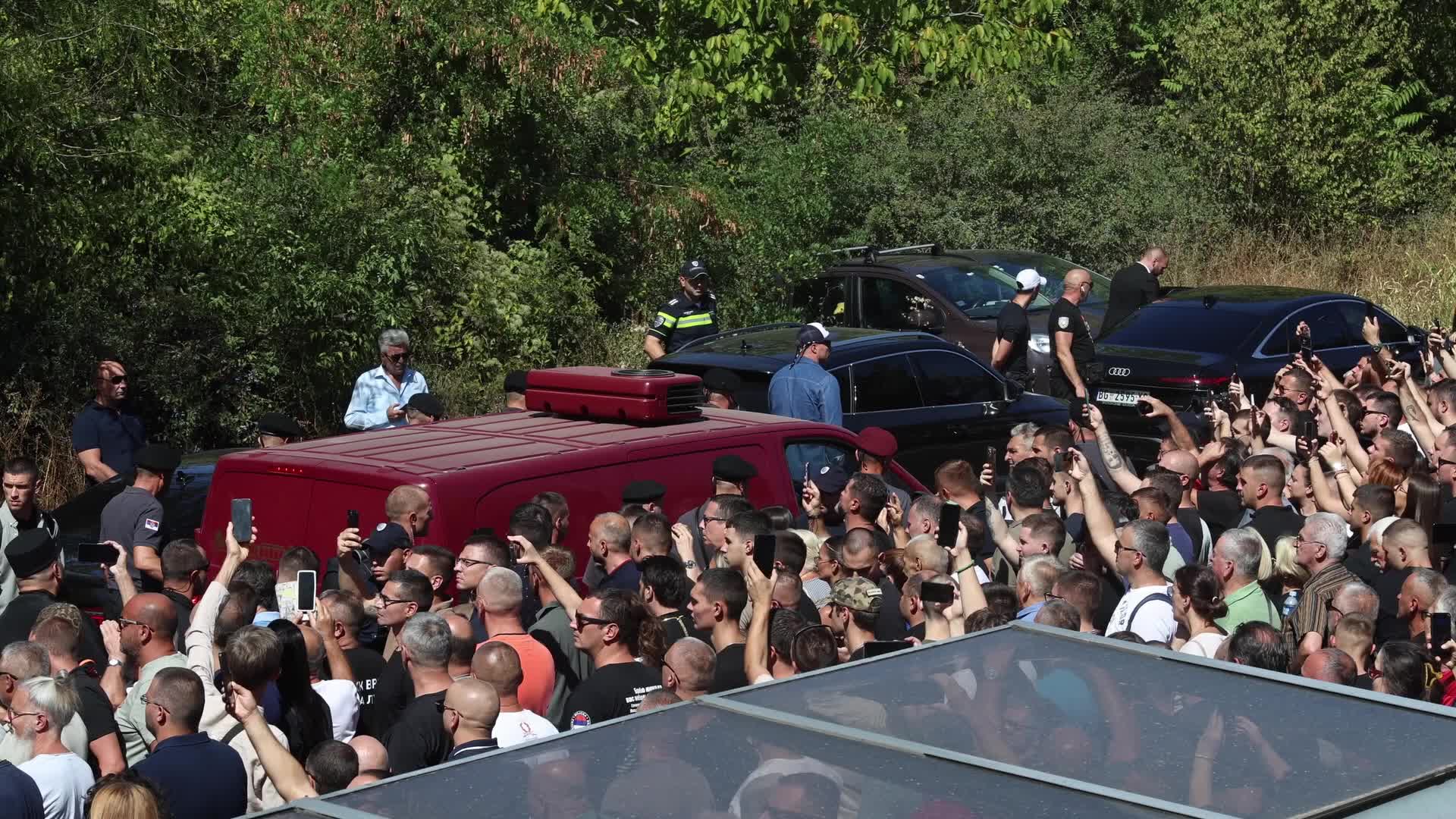 Farewell to Ratko Mladic in Belgrade, Serbia