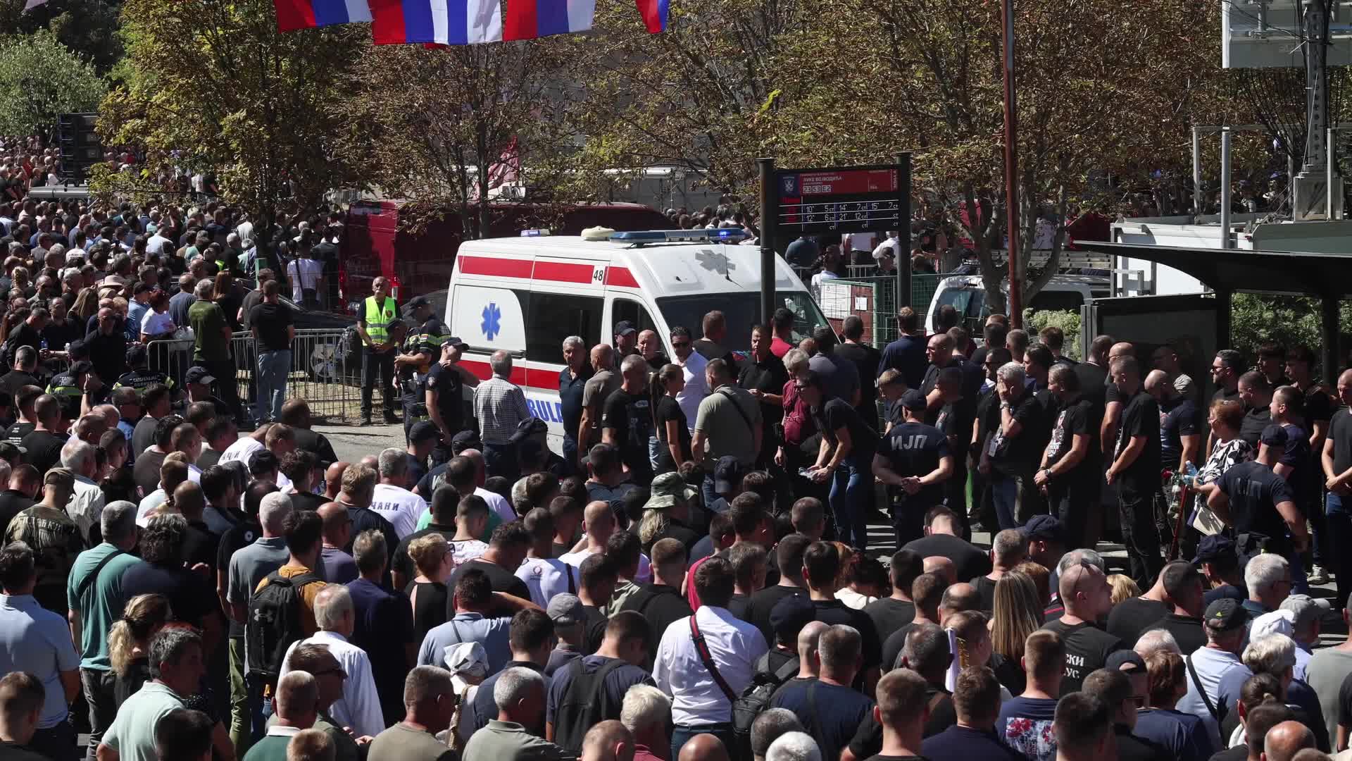 Farewell to Ratko Mladic in Belgrade, Serbia