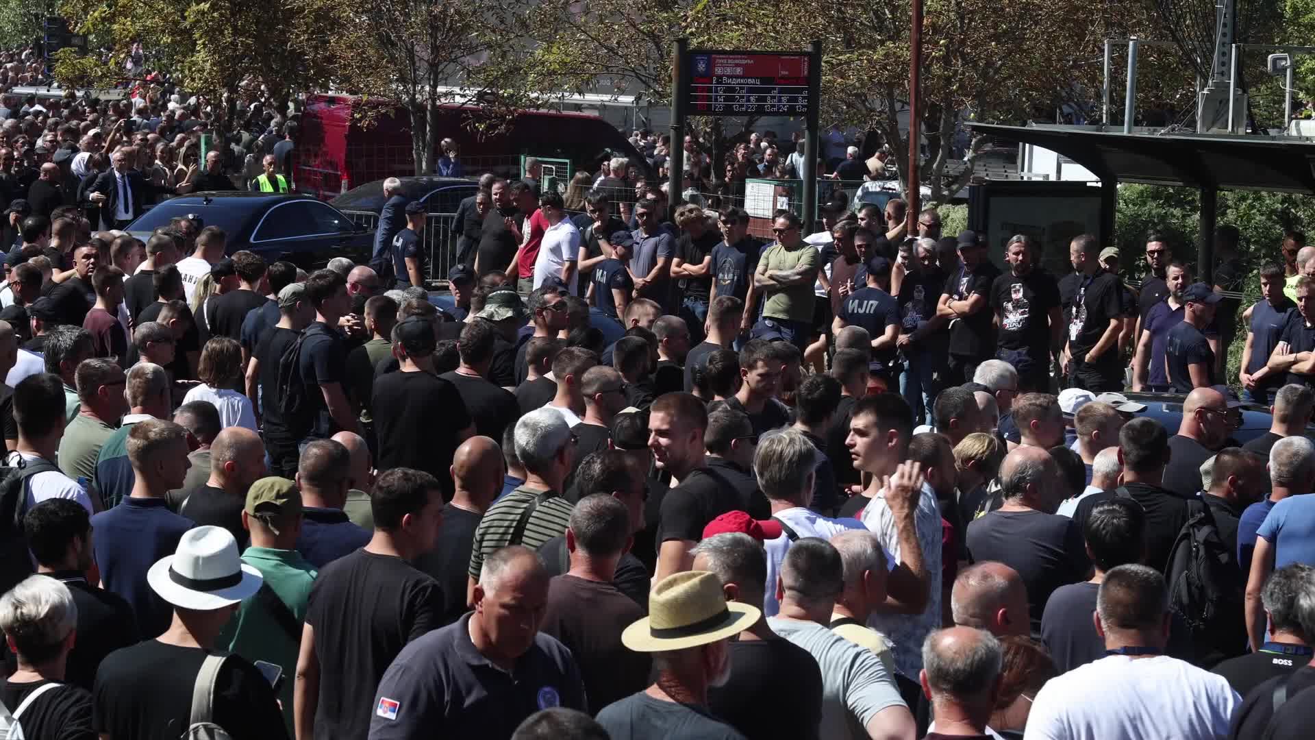 Farewell to Ratko Mladic in Belgrade, Serbia