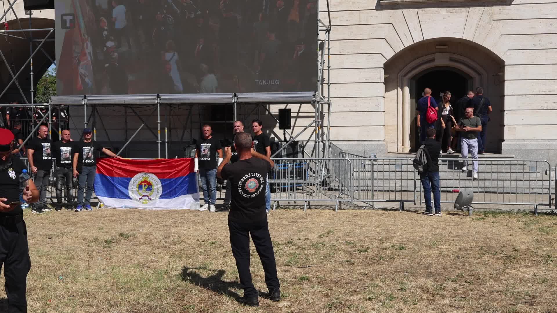 Farewell to Ratko Mladic in Belgrade, Serbia