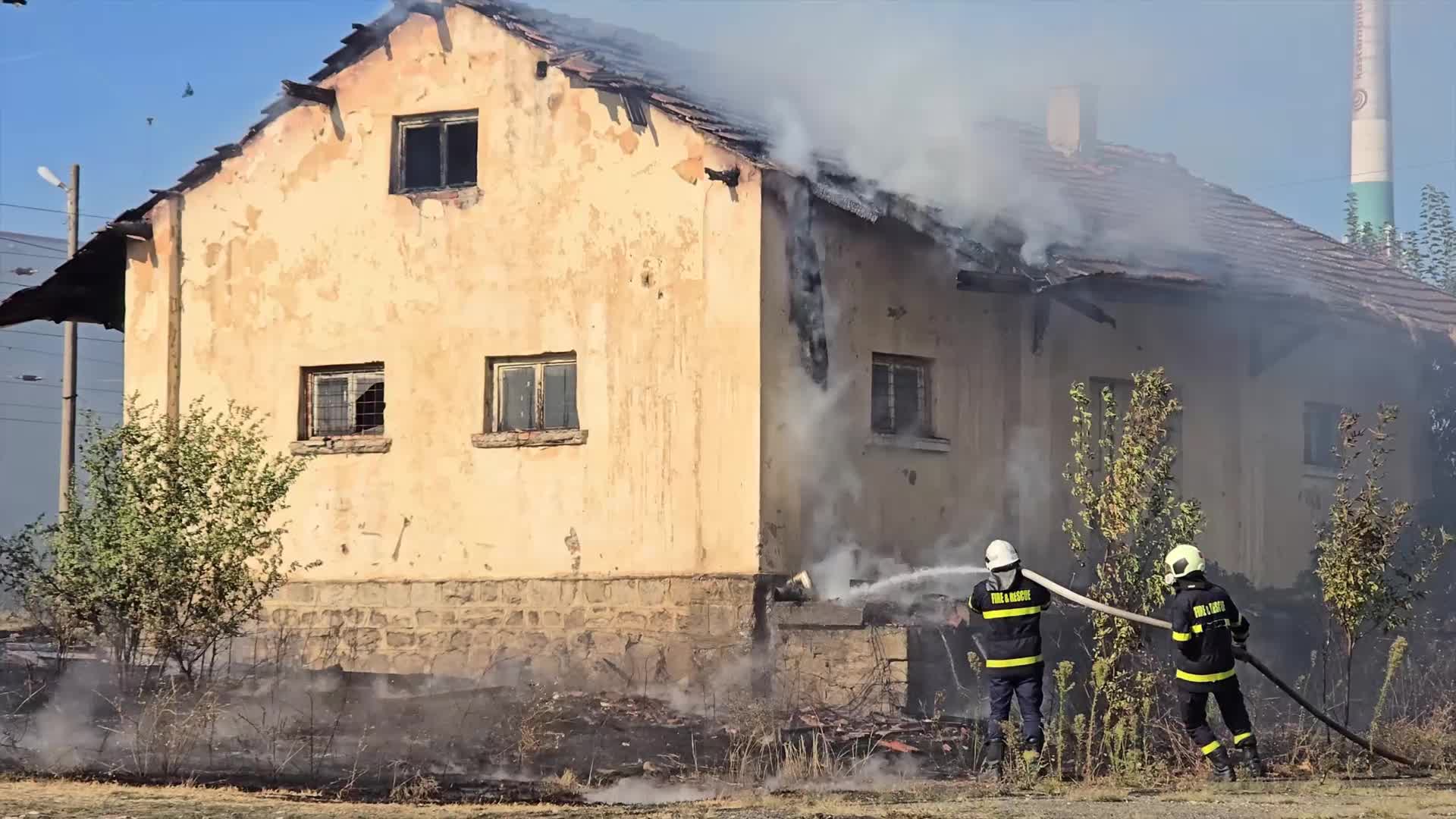 Fire in a village