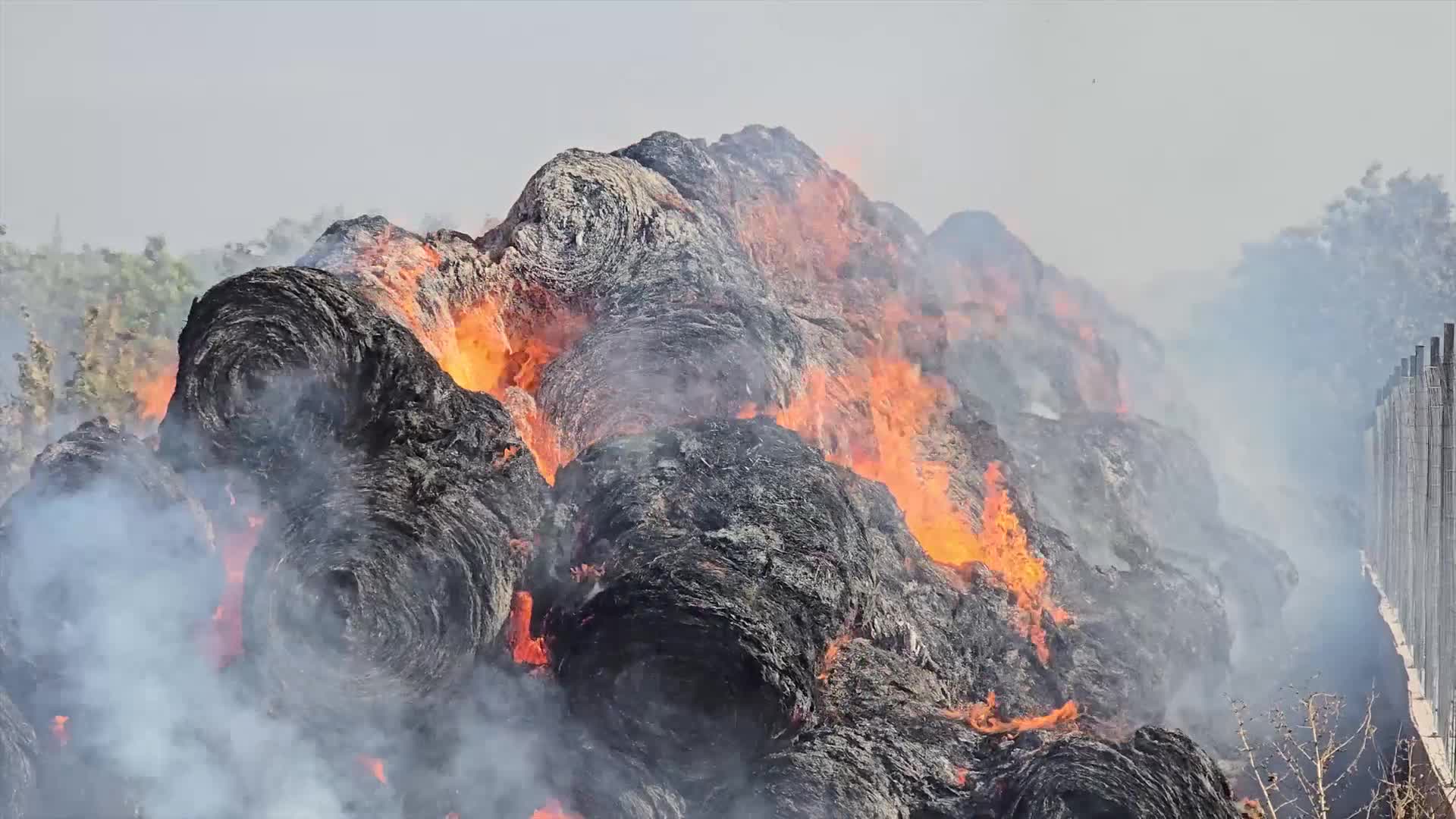 Fire in a village