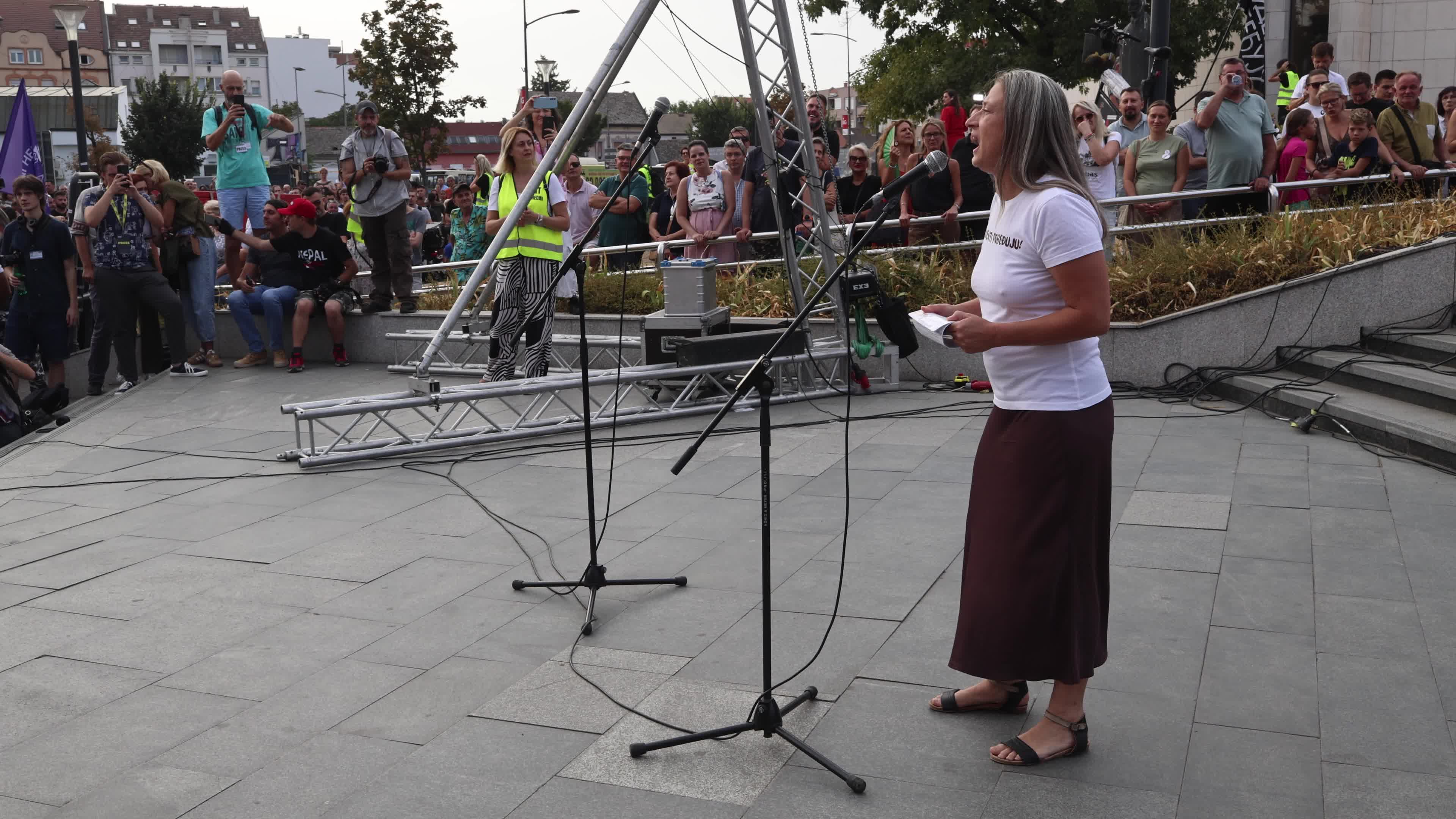 First Opposition Rally in Support of Students in Novi Sad, Serbia
