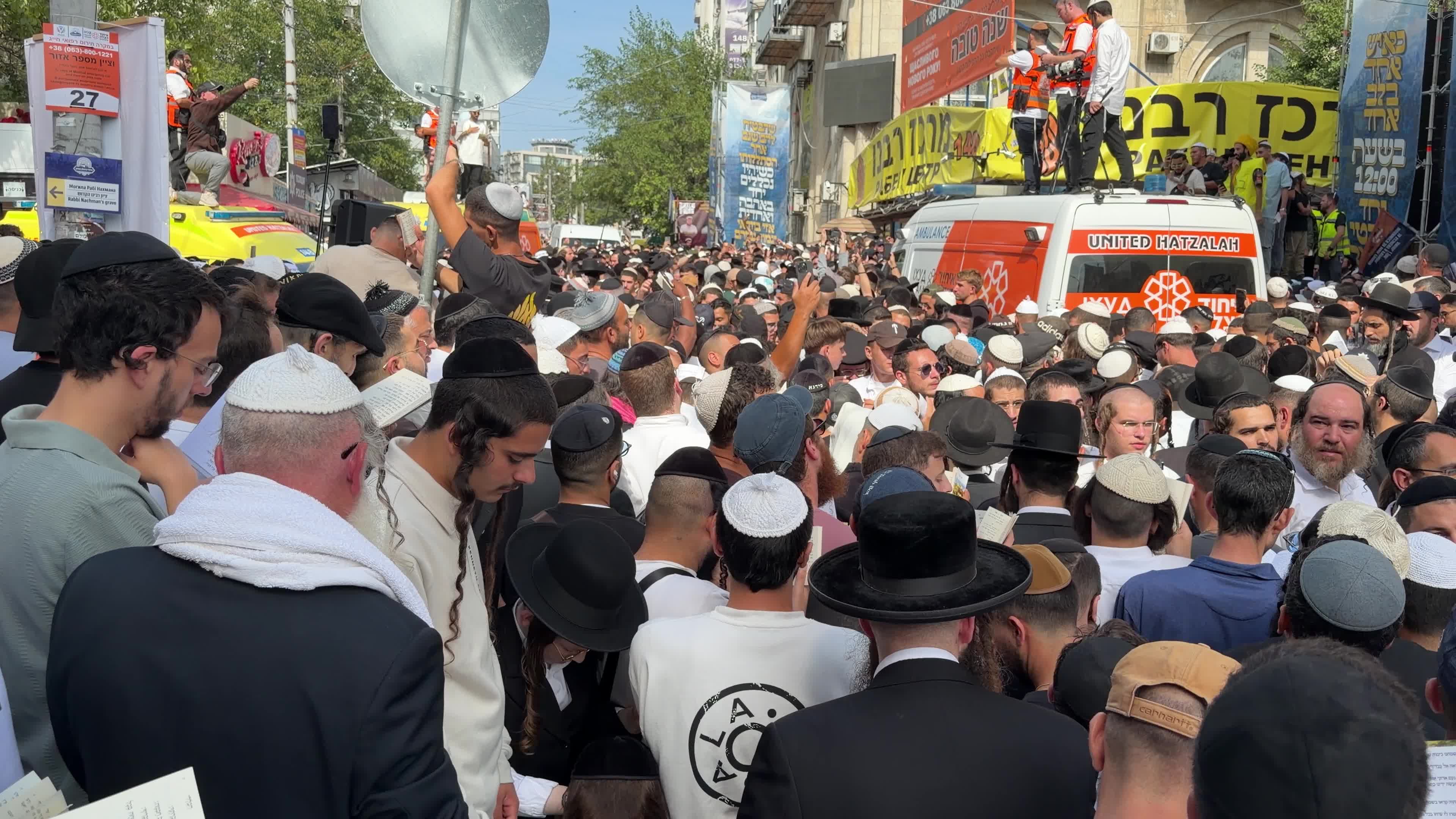 Hasidic Jewish pilgrims celebrate Rosh Hashanah in Uman, Ukraine,