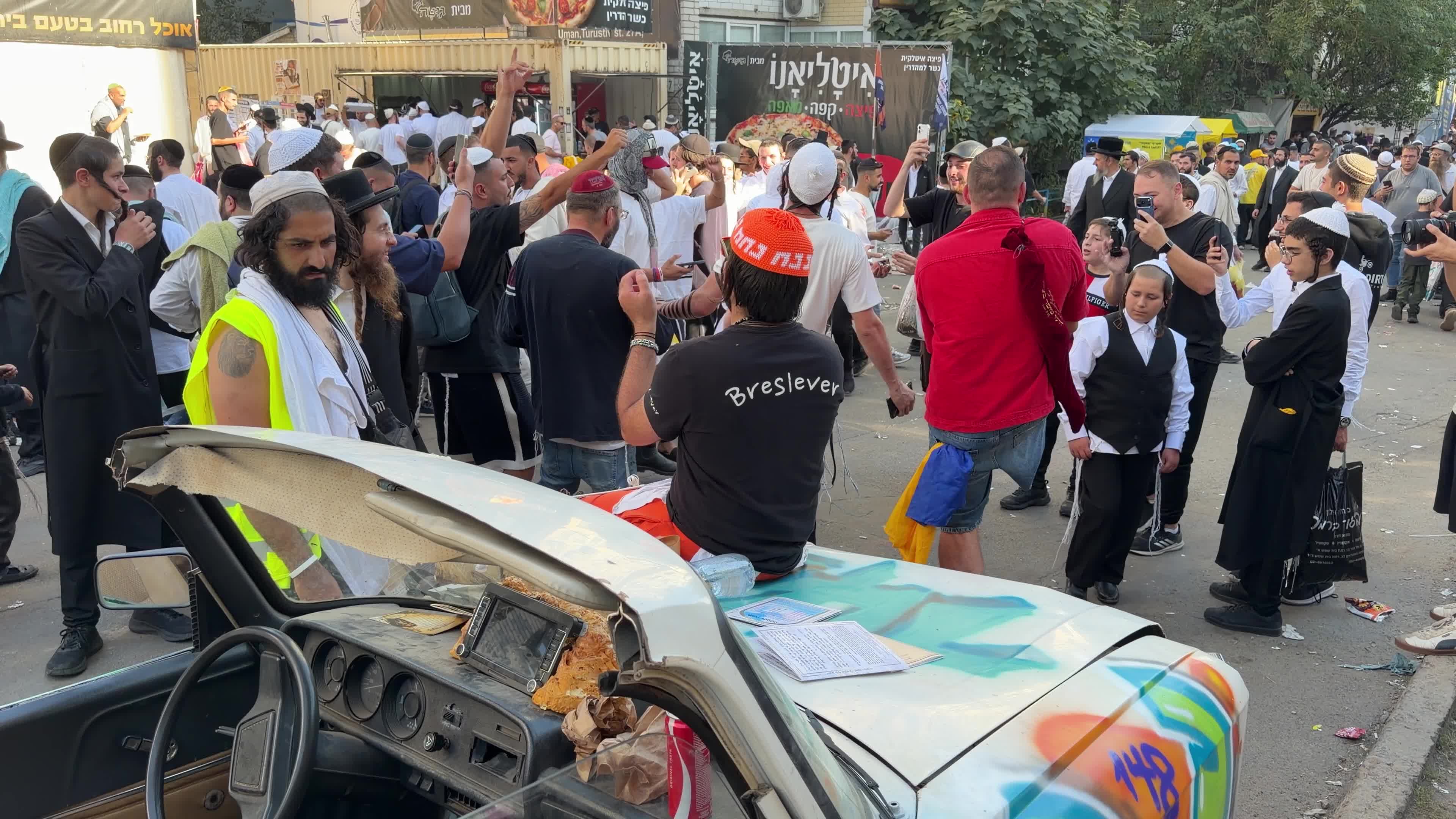 Hasidic Jewish pilgrims celebrate Rosh Hashanah in Uman, Ukraine,