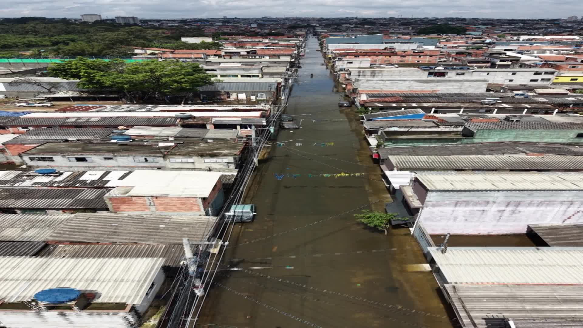 Aerial View Of Flooding In Jardim Pantanal, In The City Of São Paulo, Brazil - 09/16/2026