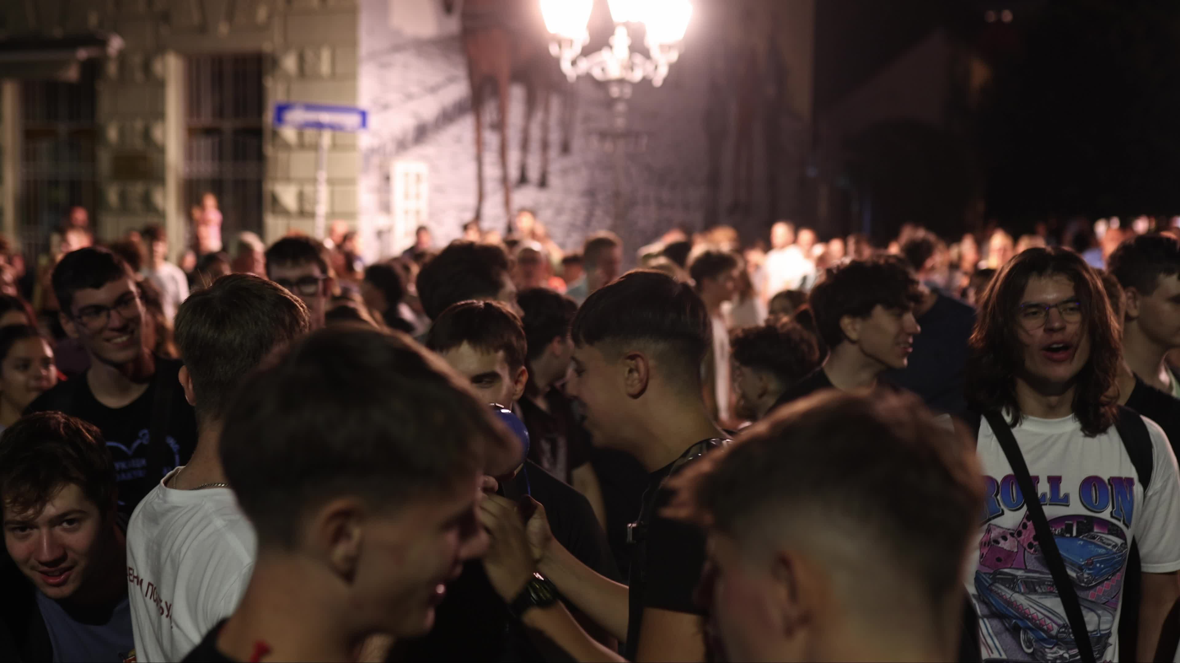 Protest by Students of Jovan Jovanovic Zmaj Gymnasium in Novi Sad, Serbia