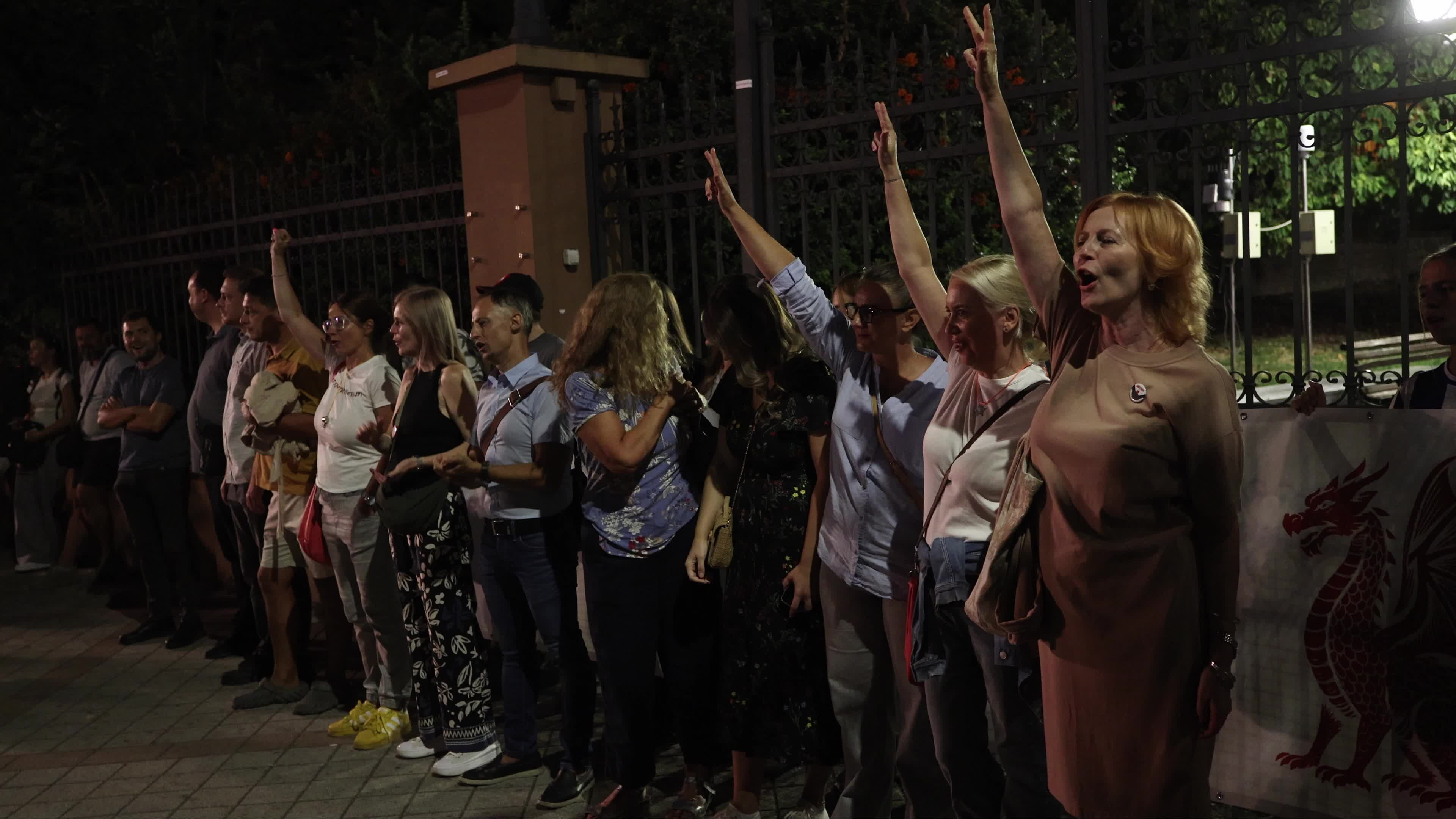 Protest by Students of Jovan Jovanovic Zmaj Gymnasium in Novi Sad, Serbia