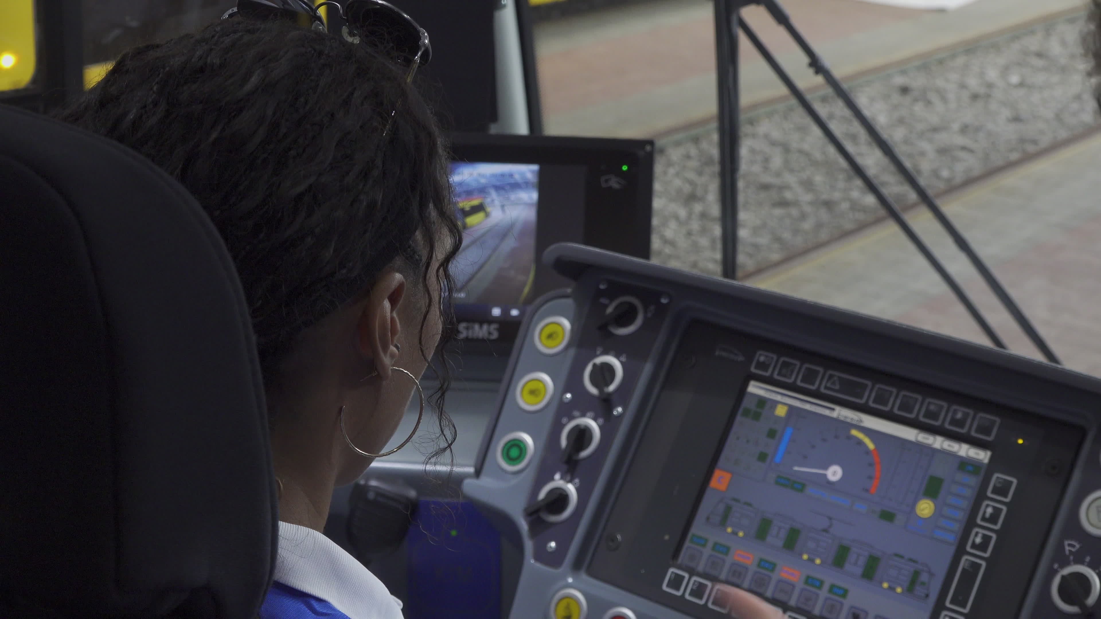 International teams practice for tram driving championships in Warsaw