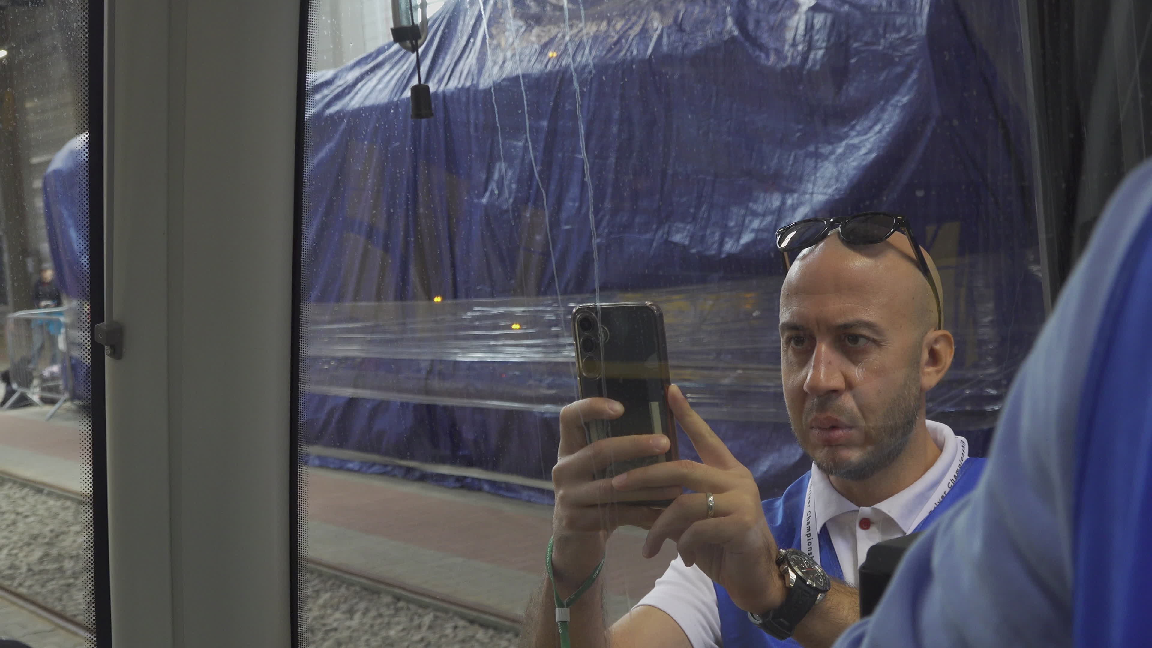 International teams practice for tram driving championships in Warsaw