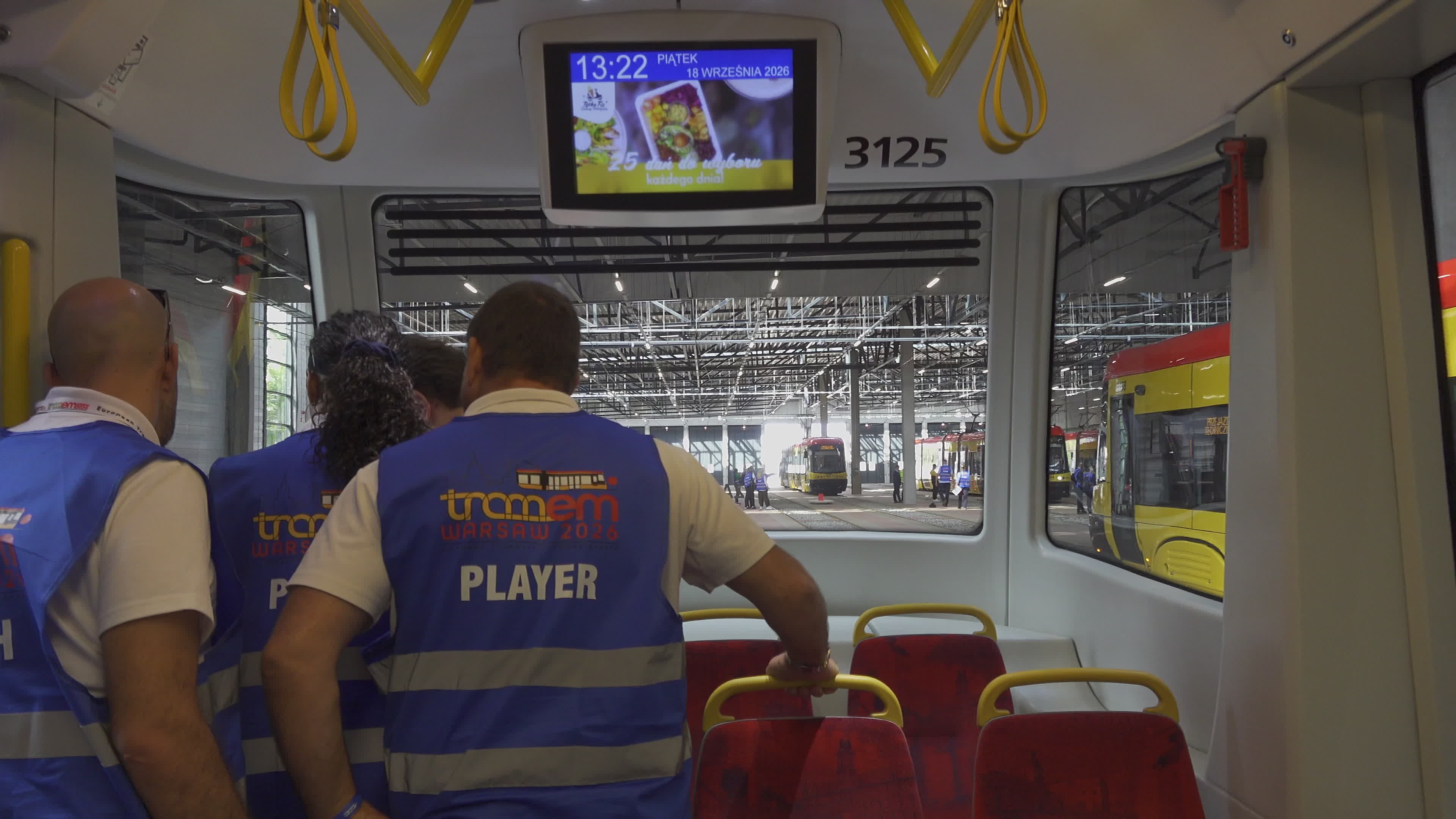 International teams practice for tram driving championships in Warsaw