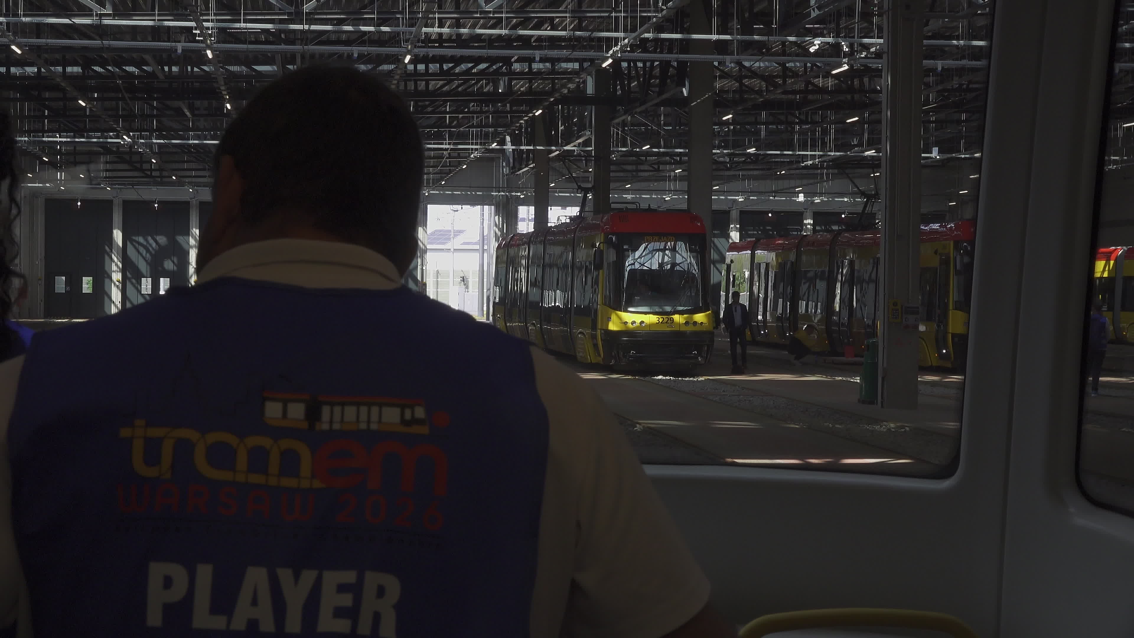 International teams practice for tram driving championships in Warsaw