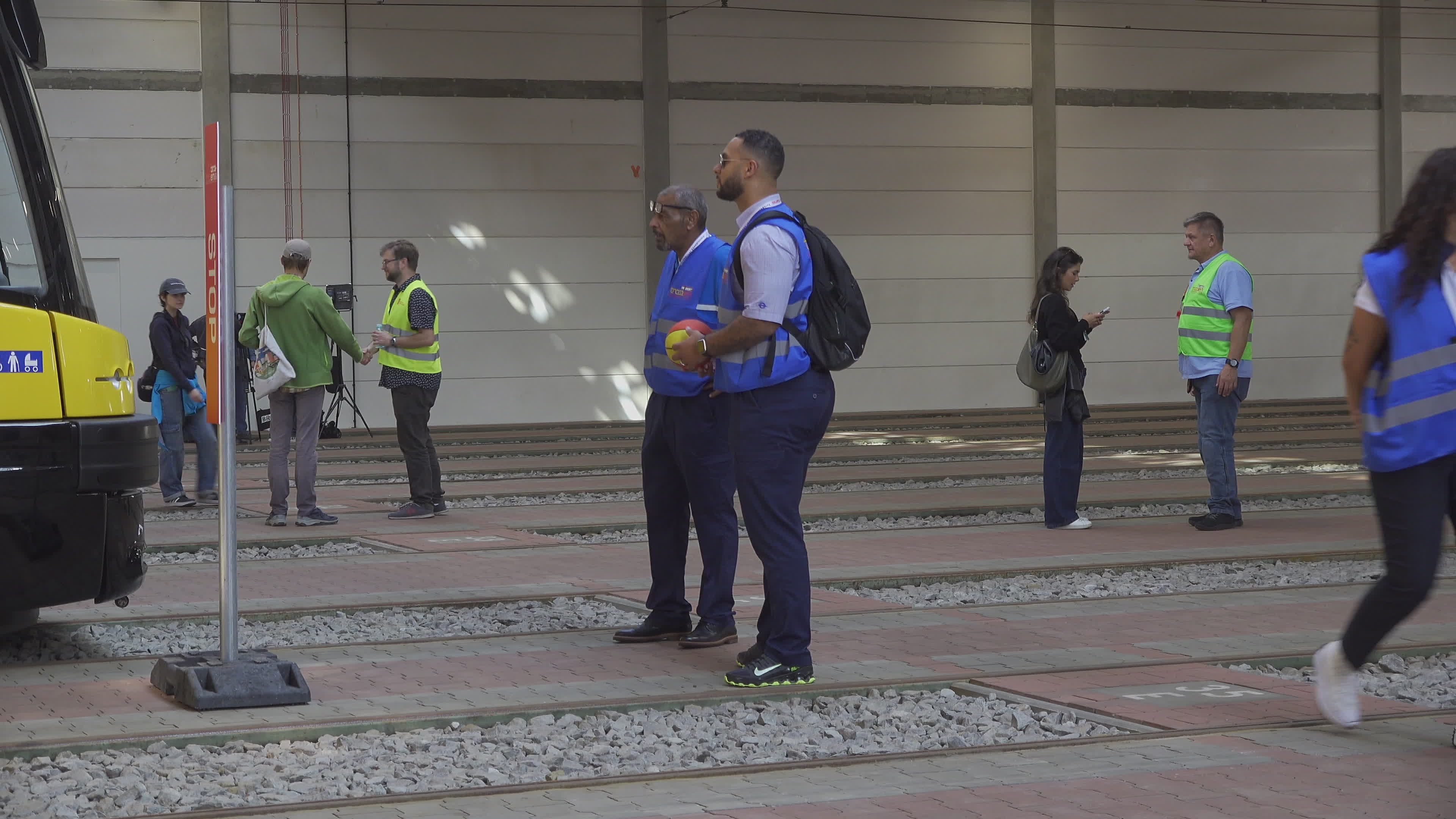 International teams practice for tram driving championships in Warsaw