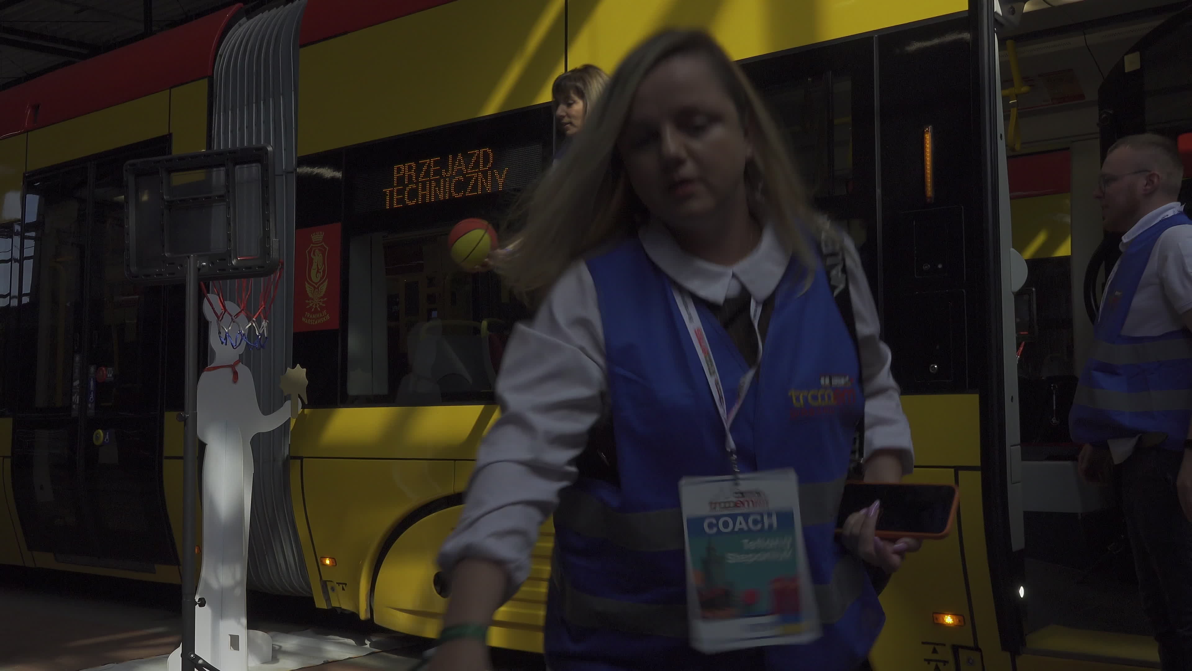 International teams practice for tram driving championships in Warsaw