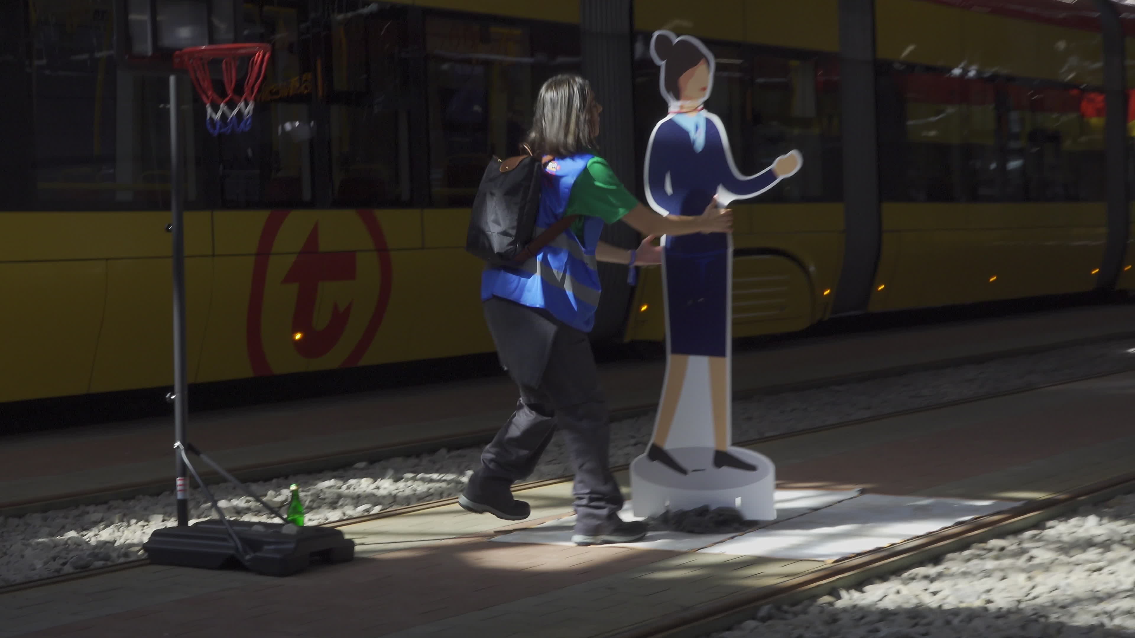 International teams practice for tram driving championships in Warsaw
