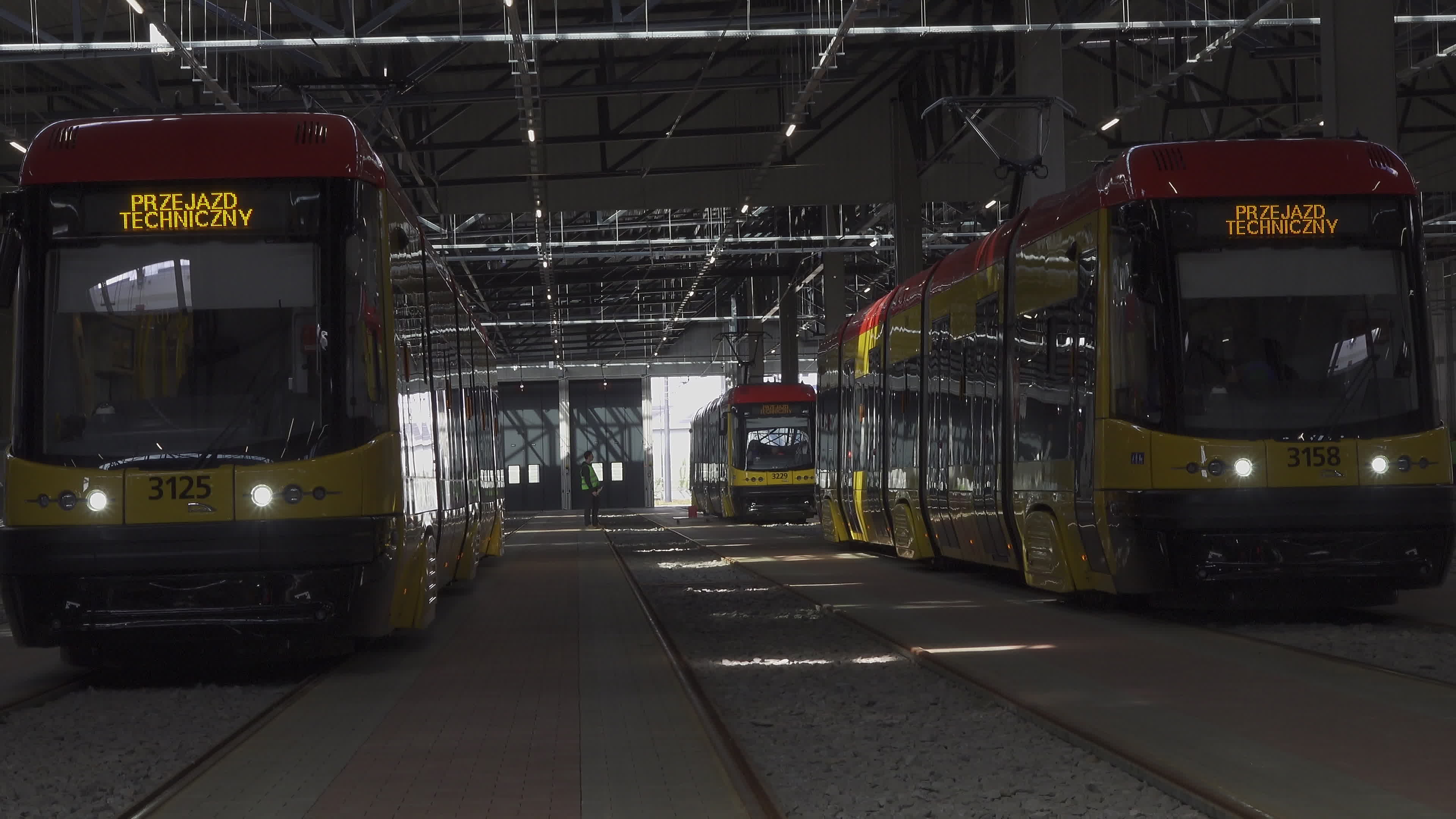 International teams practice for tram driving championships in Warsaw