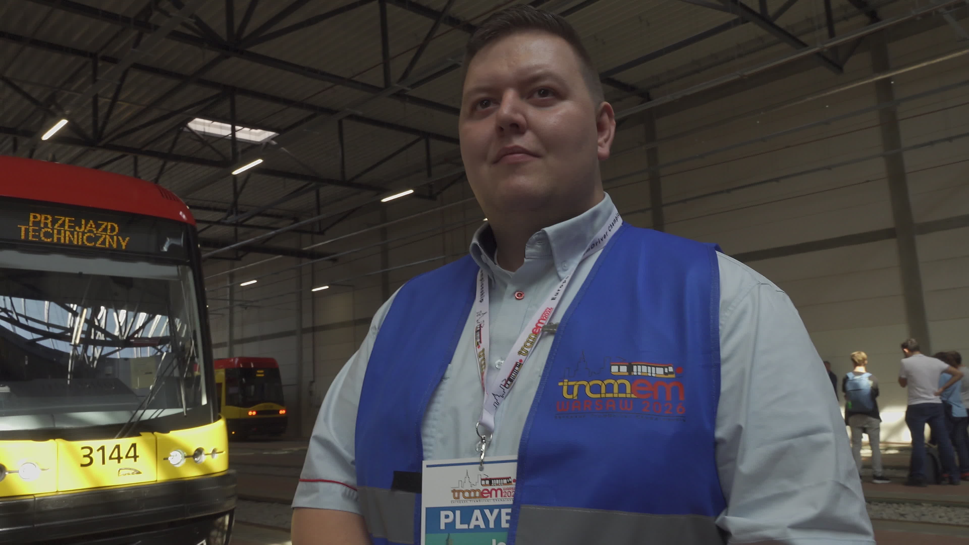 International teams practice for tram driving championships in Warsaw