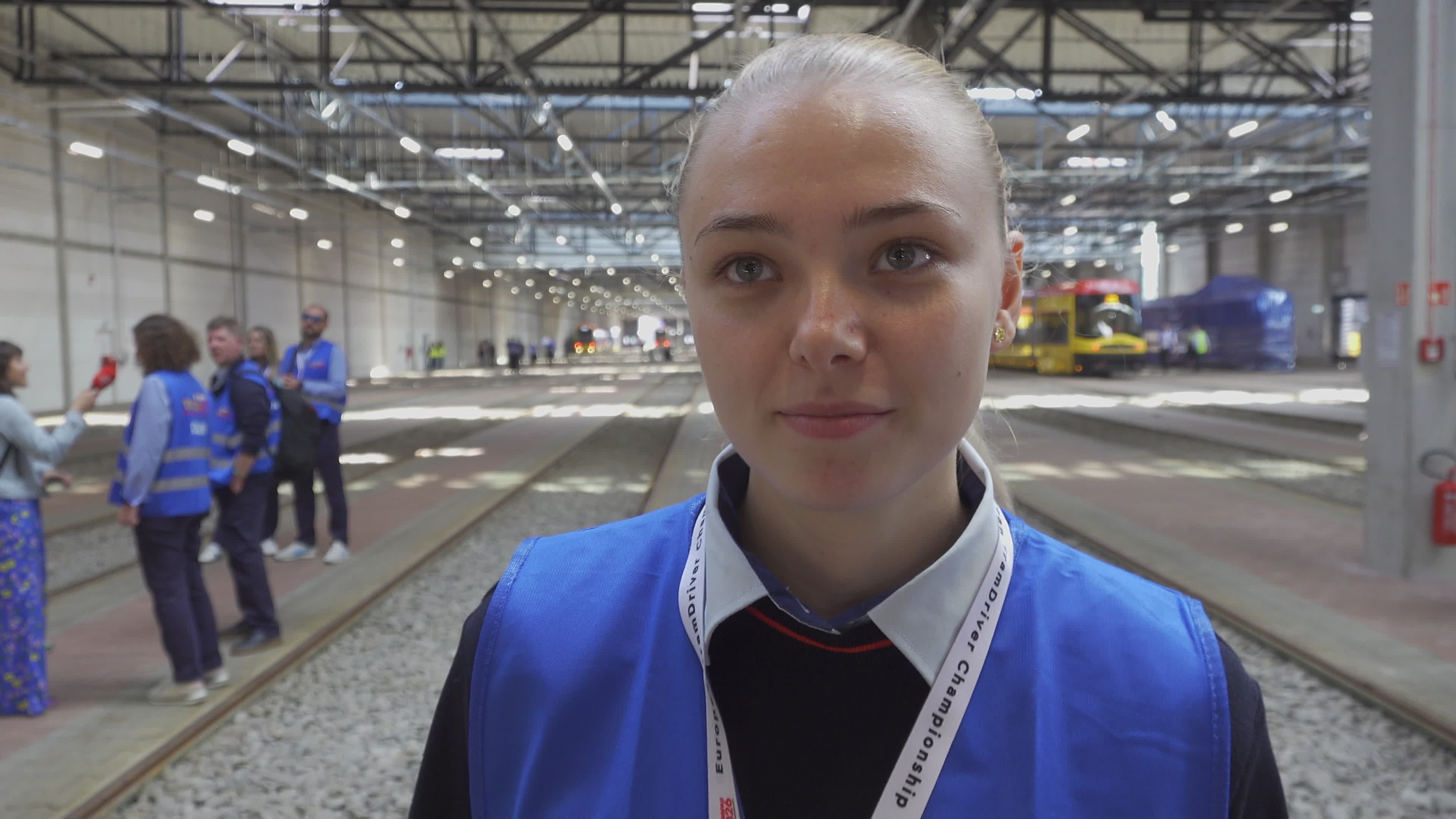 International teams practice for tram driving championships in Warsaw