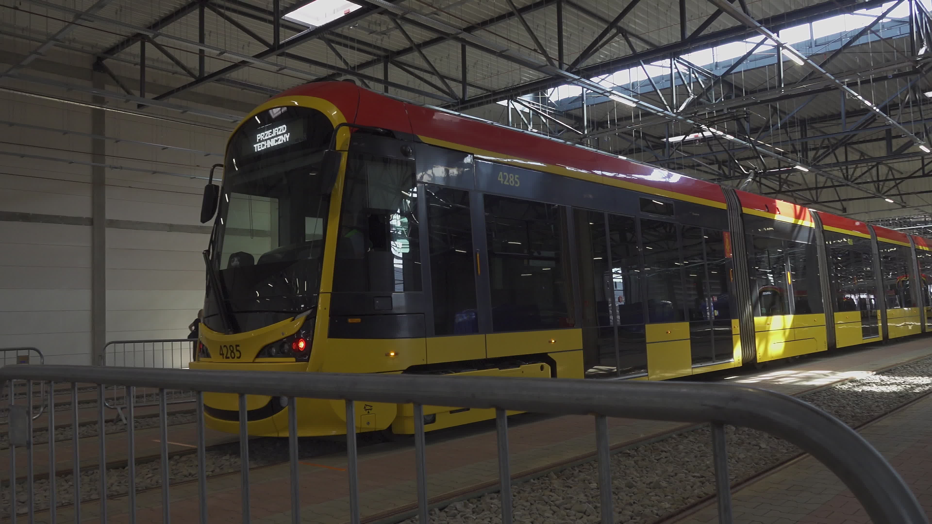 International teams practice for tram driving championships in Warsaw