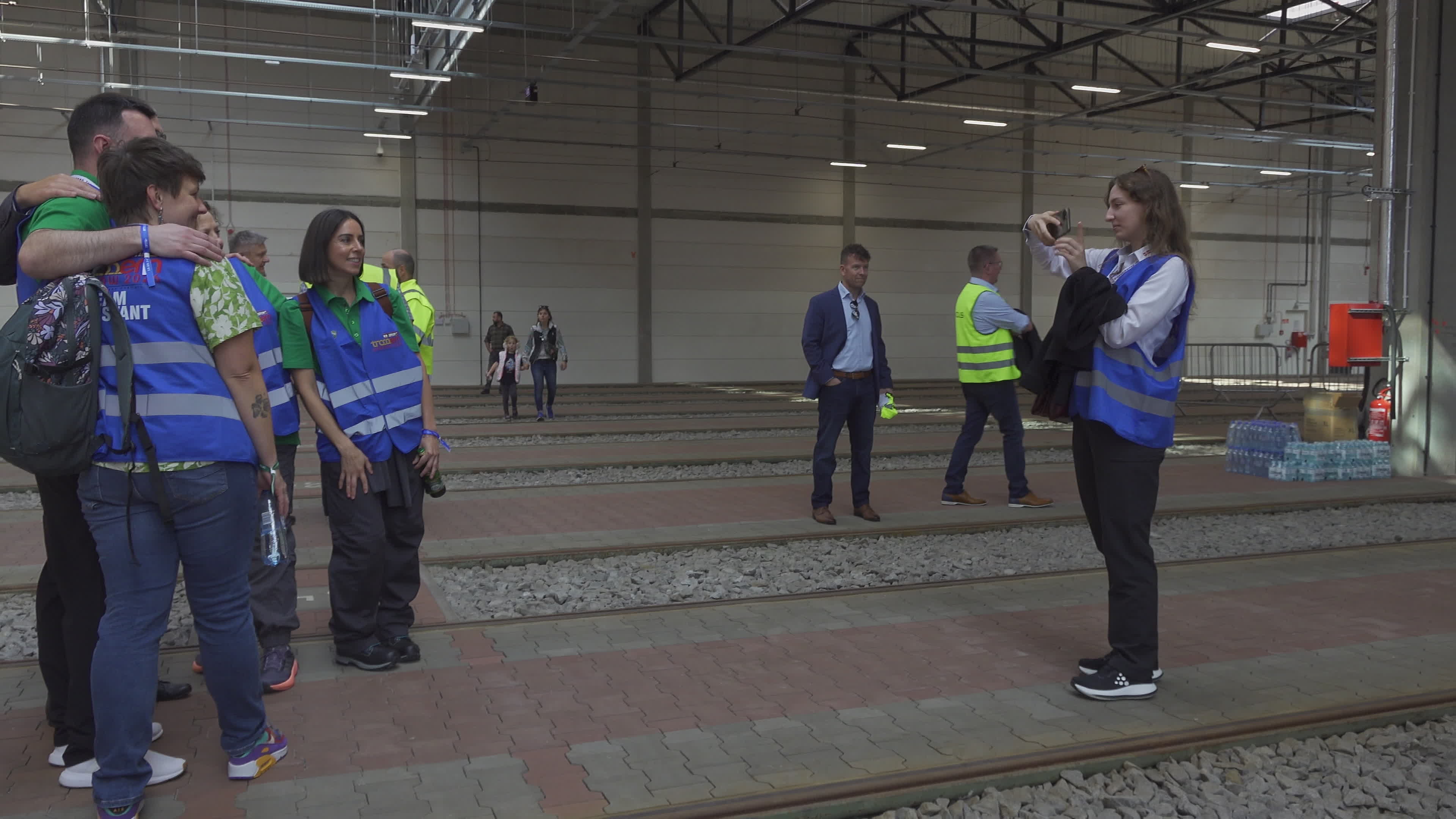 International teams practice for tram driving championships in Warsaw