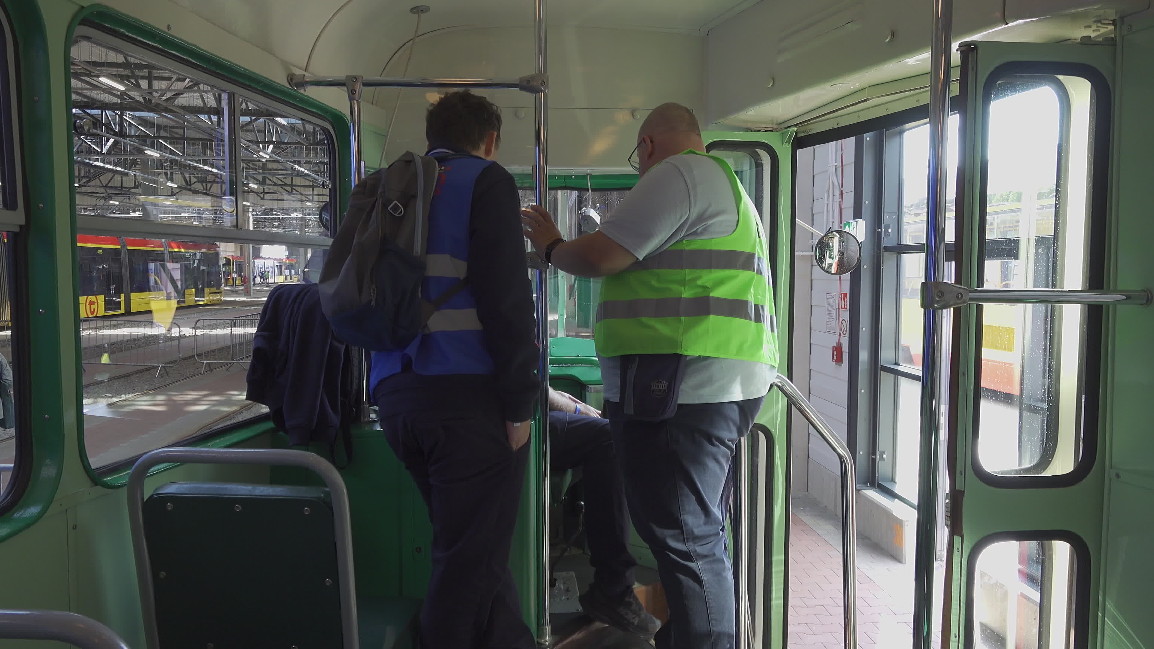 International teams practice for tram driving championships in Warsaw