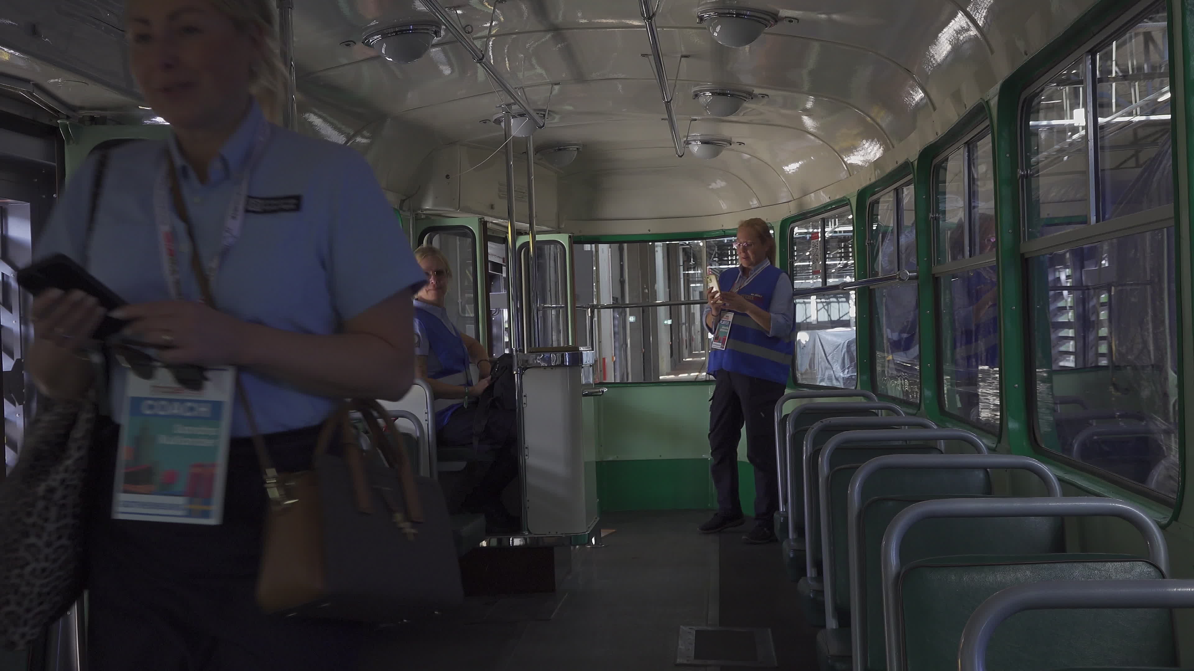 International teams practice for tram driving championships in Warsaw
