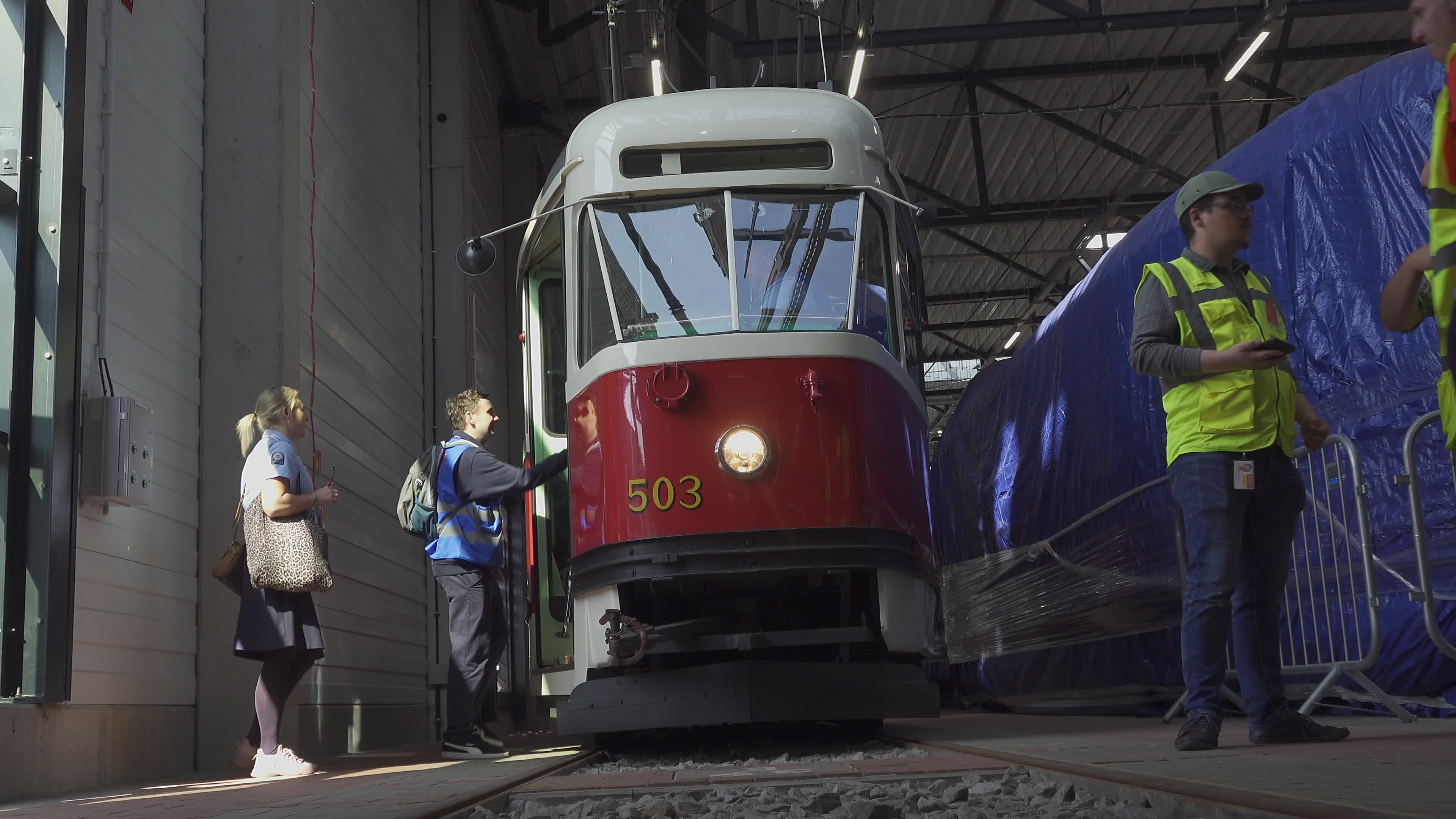 International teams practice for tram driving championships in Warsaw