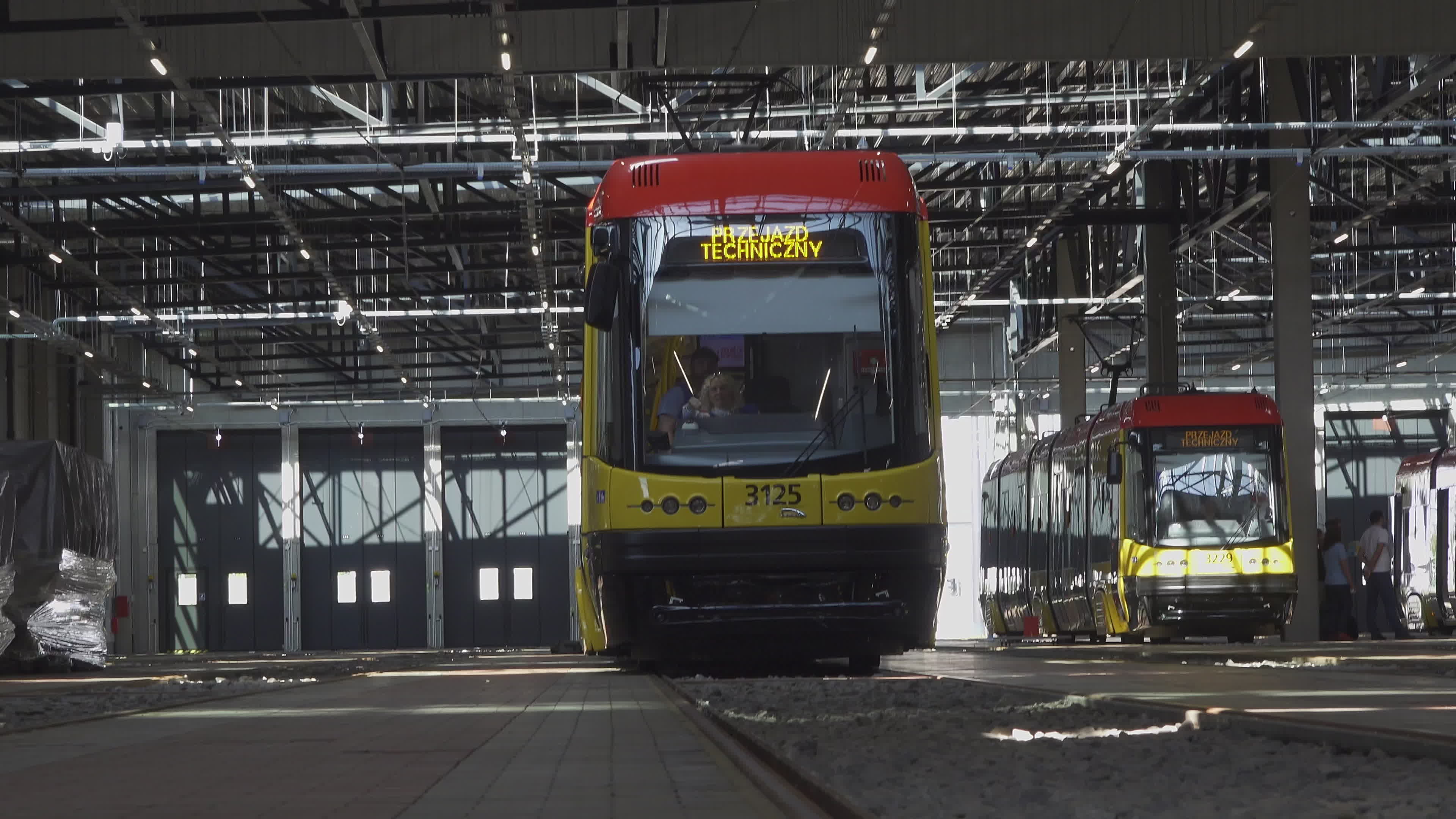International teams practice for tram driving championships in Warsaw