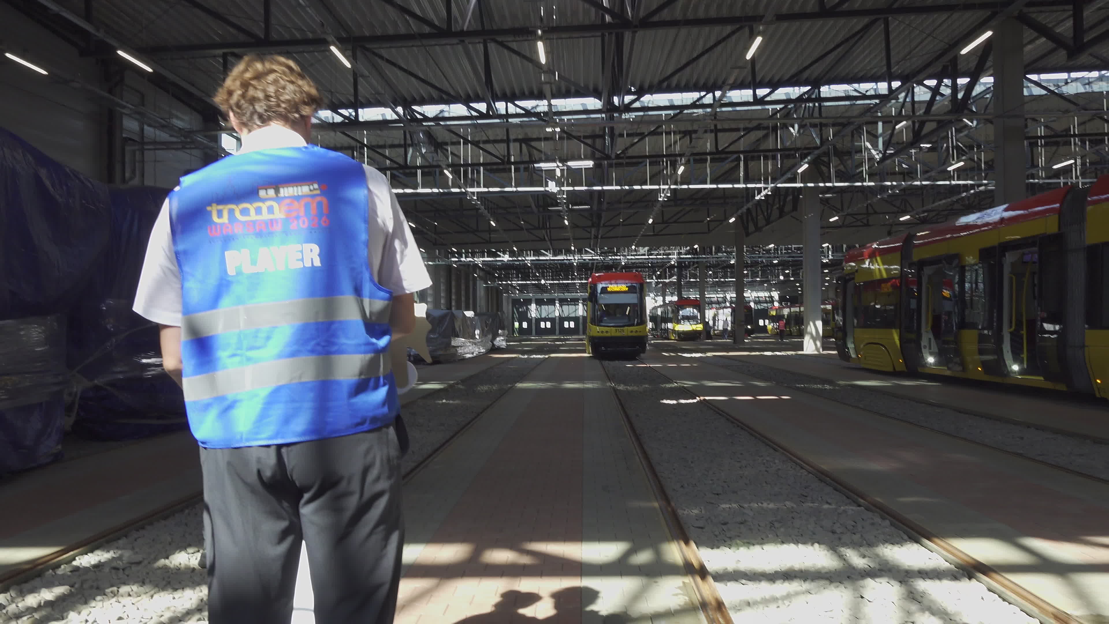 International teams practice for tram driving championships in Warsaw