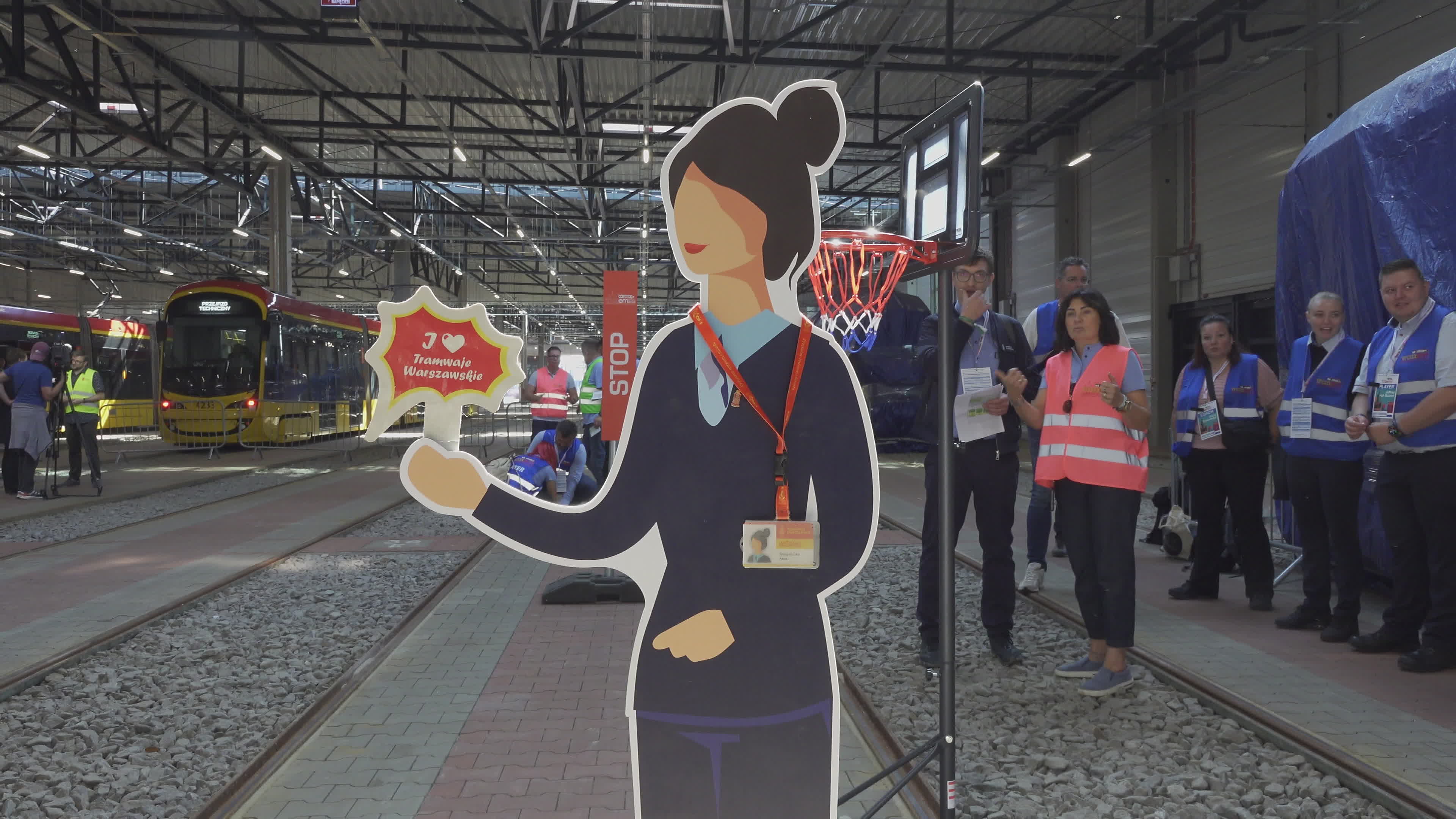 International teams practice for tram driving championships in Warsaw