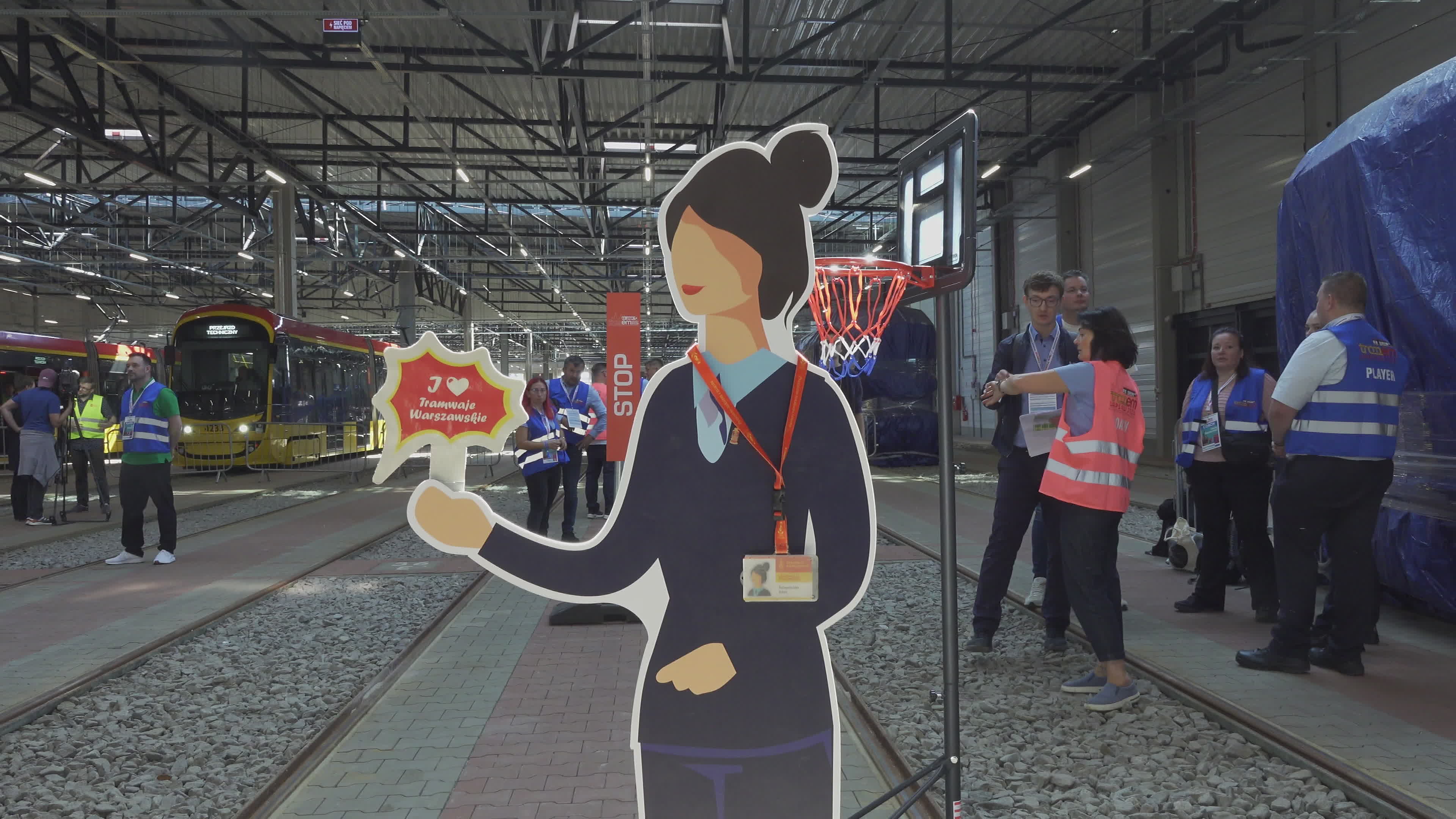 International teams practice for tram driving championships in Warsaw