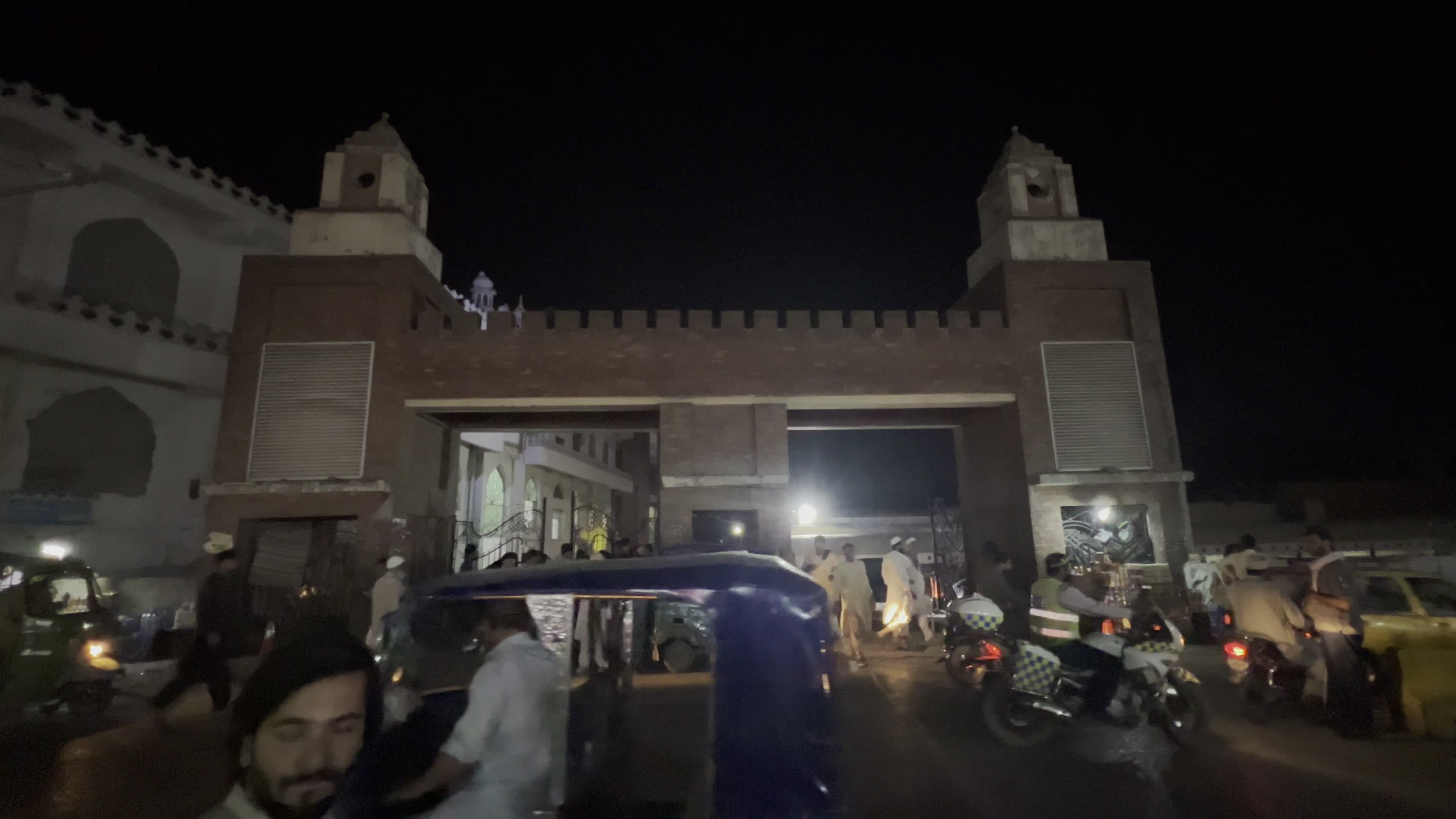 Blast victim receive treatment at a hospital in Peshawar