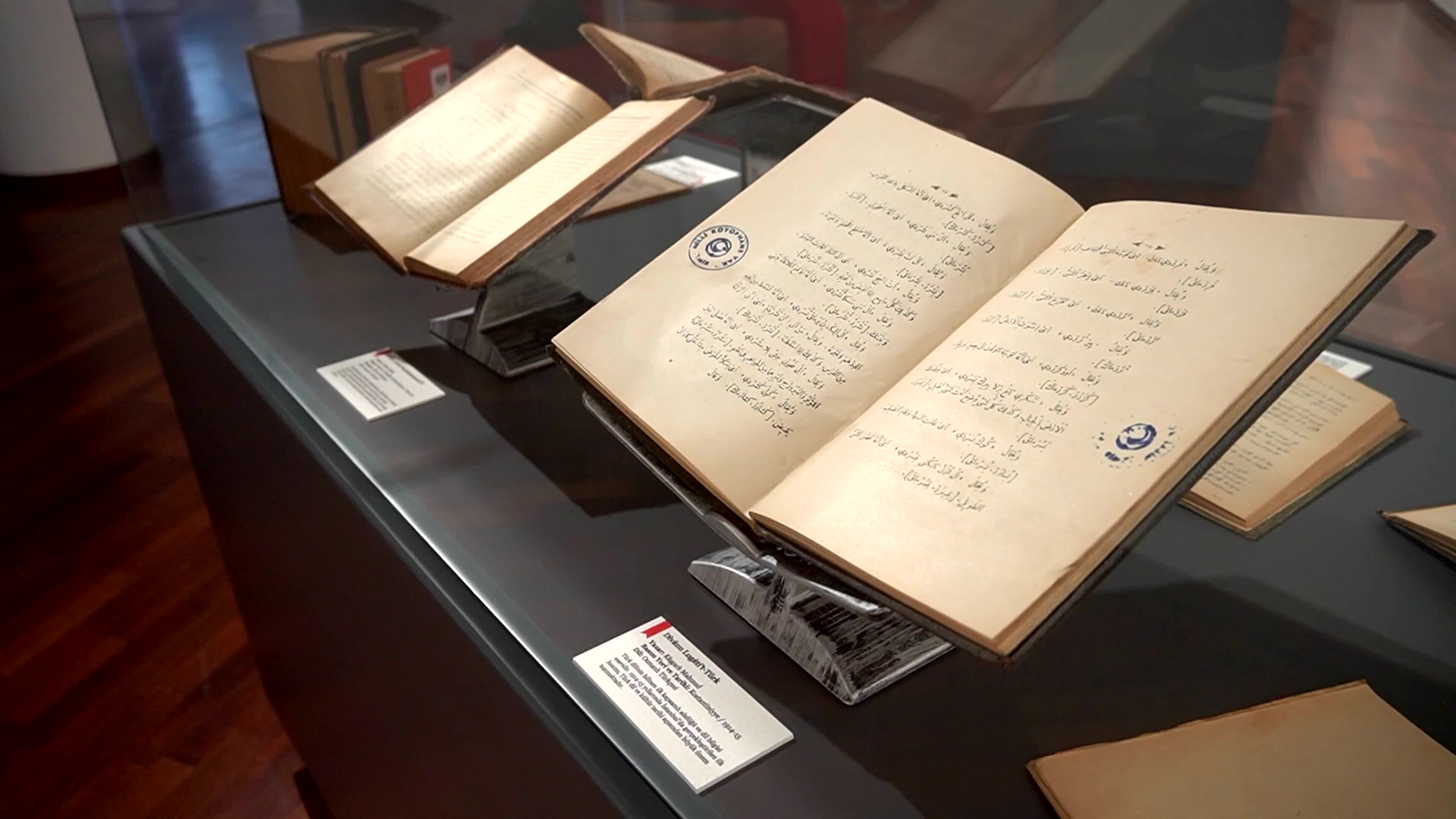 Collection of centuries-old rare books and antique documents showcased at Izmir National Library exhibition, Izmir, Turkey - 22 Sep 2026