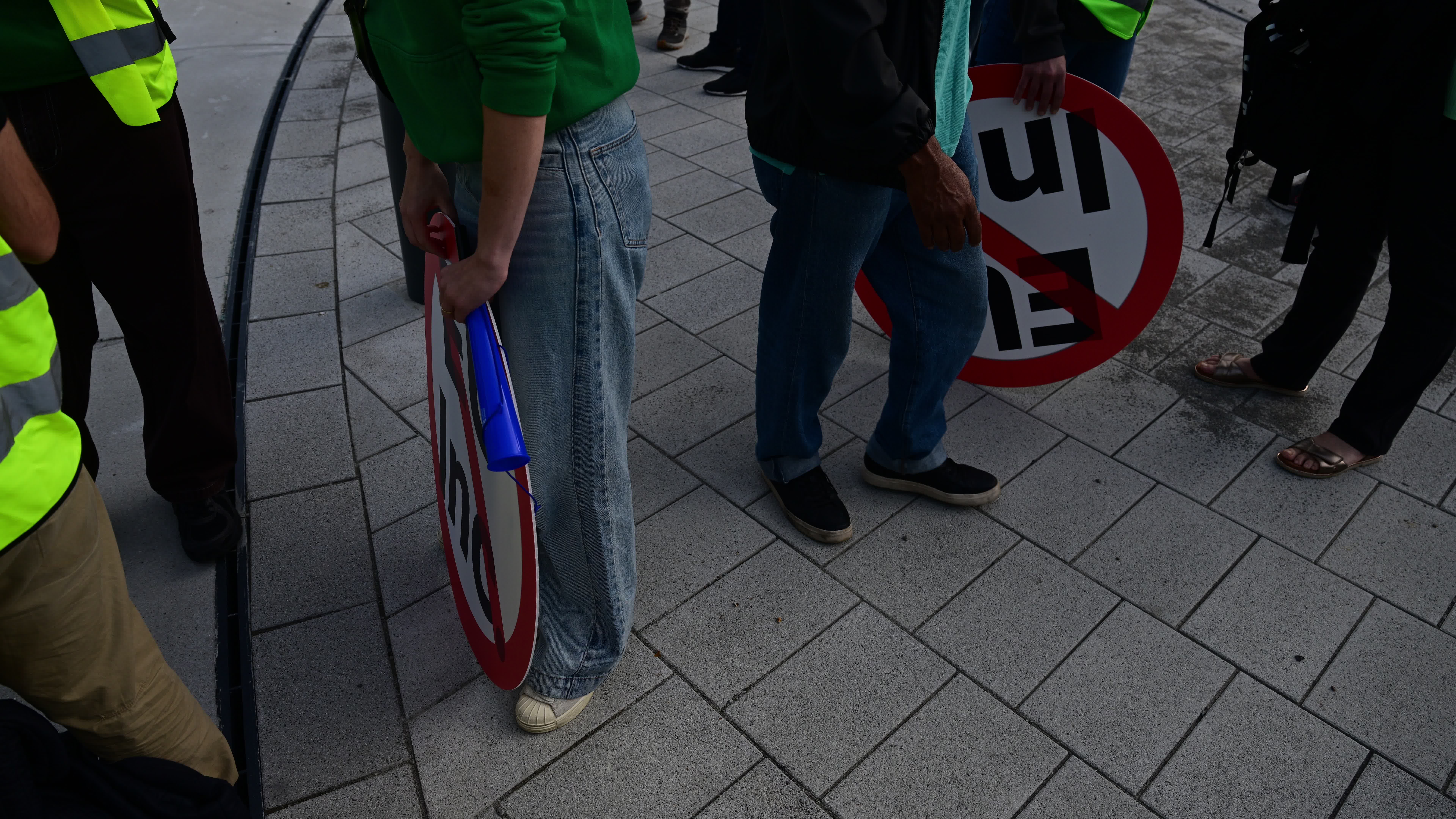Trade unions demonstrate against proposed EU Inc. rules