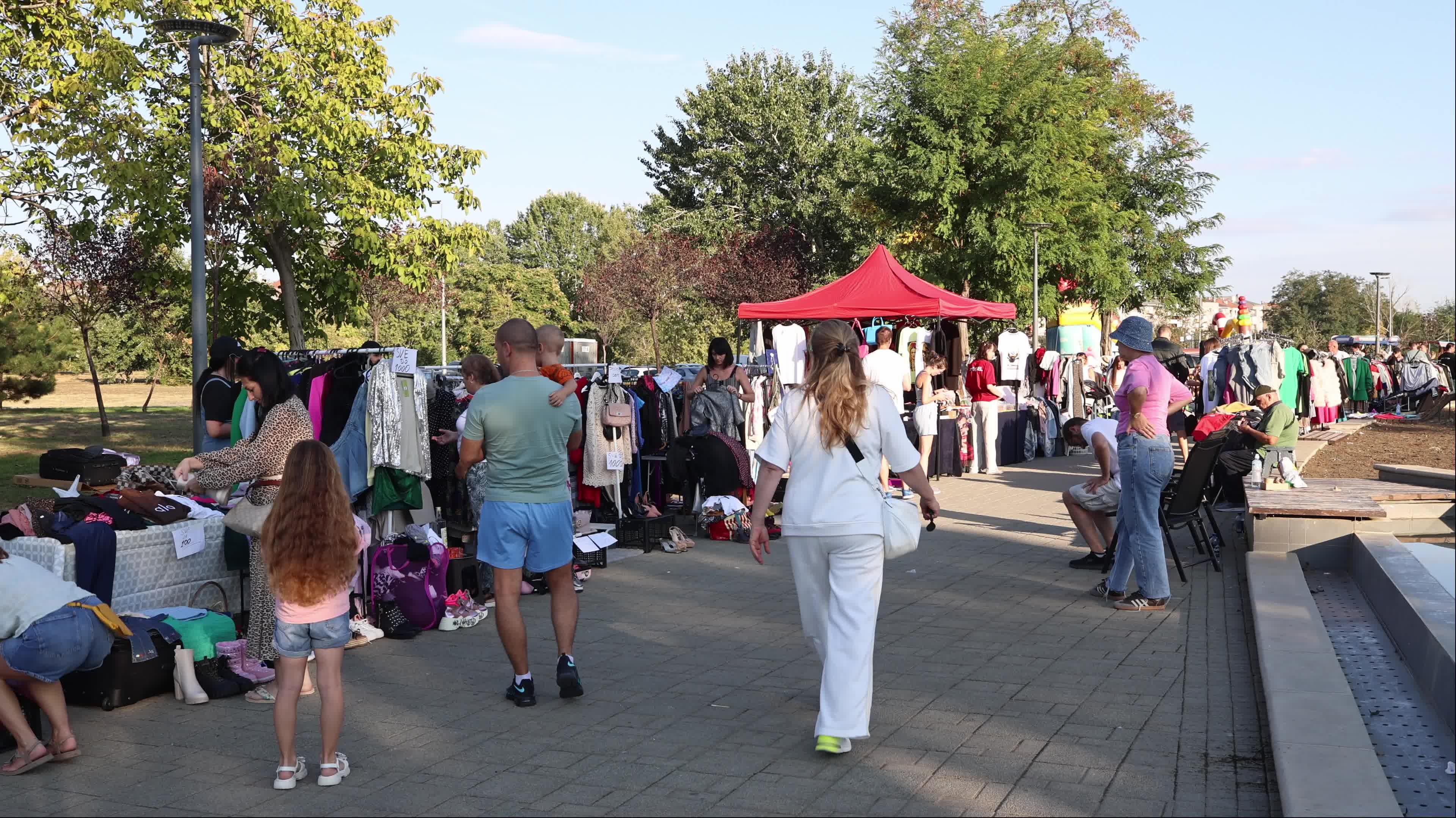 Flea Market in Novi Park, Novi Sad, Serbia
