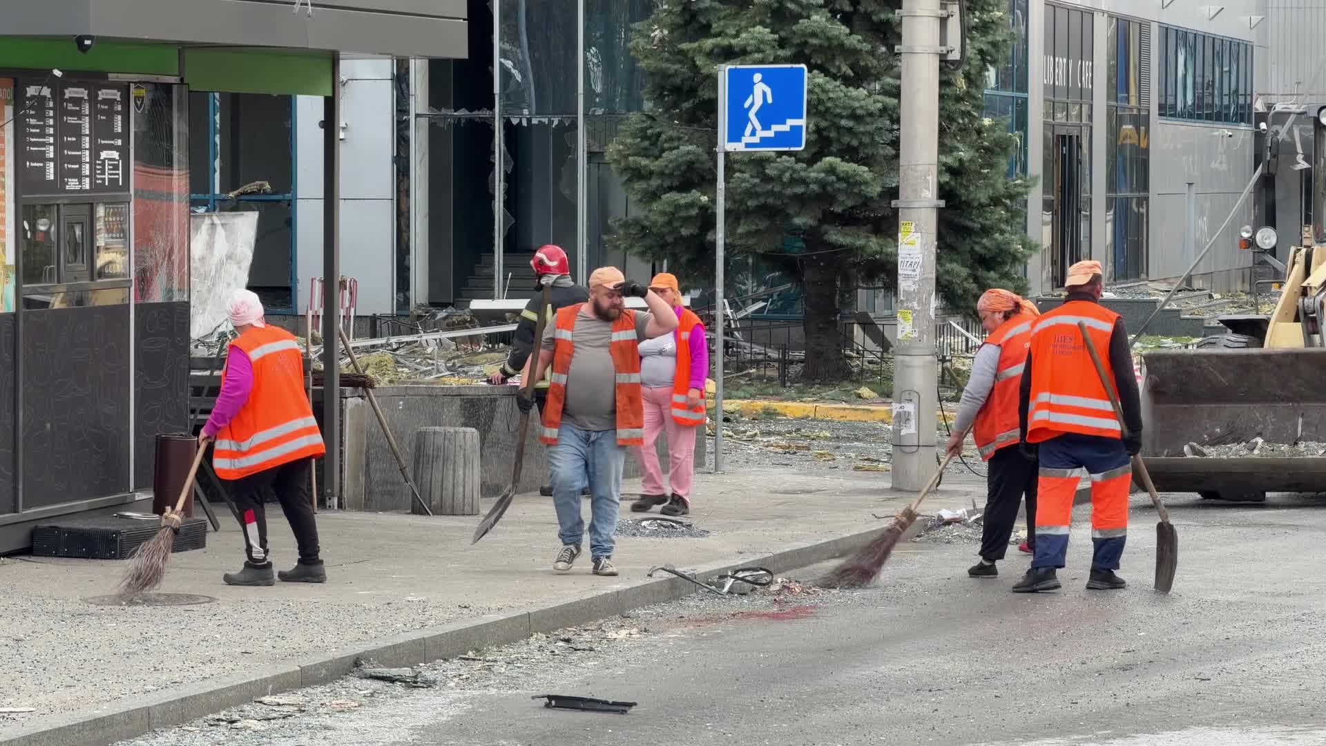 Russian drone strike on  Kyiv, Ukraine