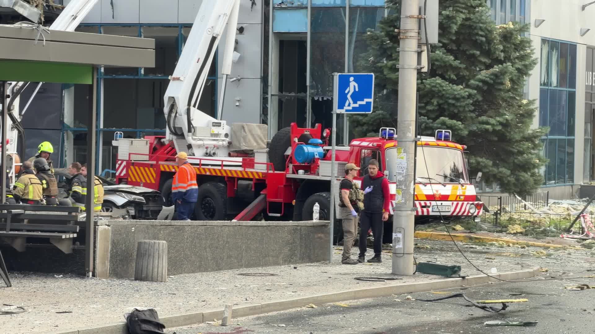 Russian drone strike on  Kyiv, Ukraine
