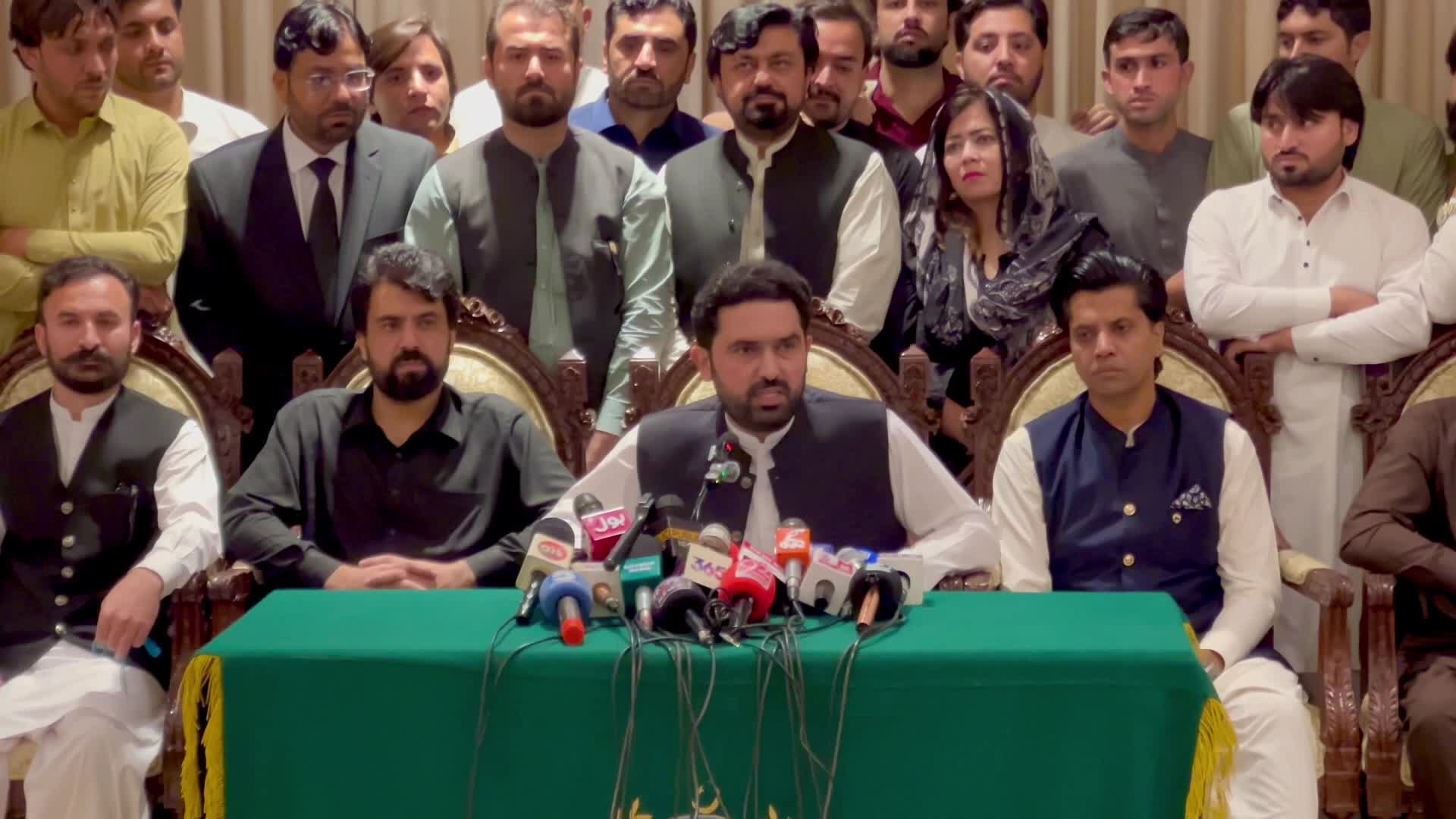 KP Chief Minister Sohail Afridi presser on PTI party's march in Peshawar