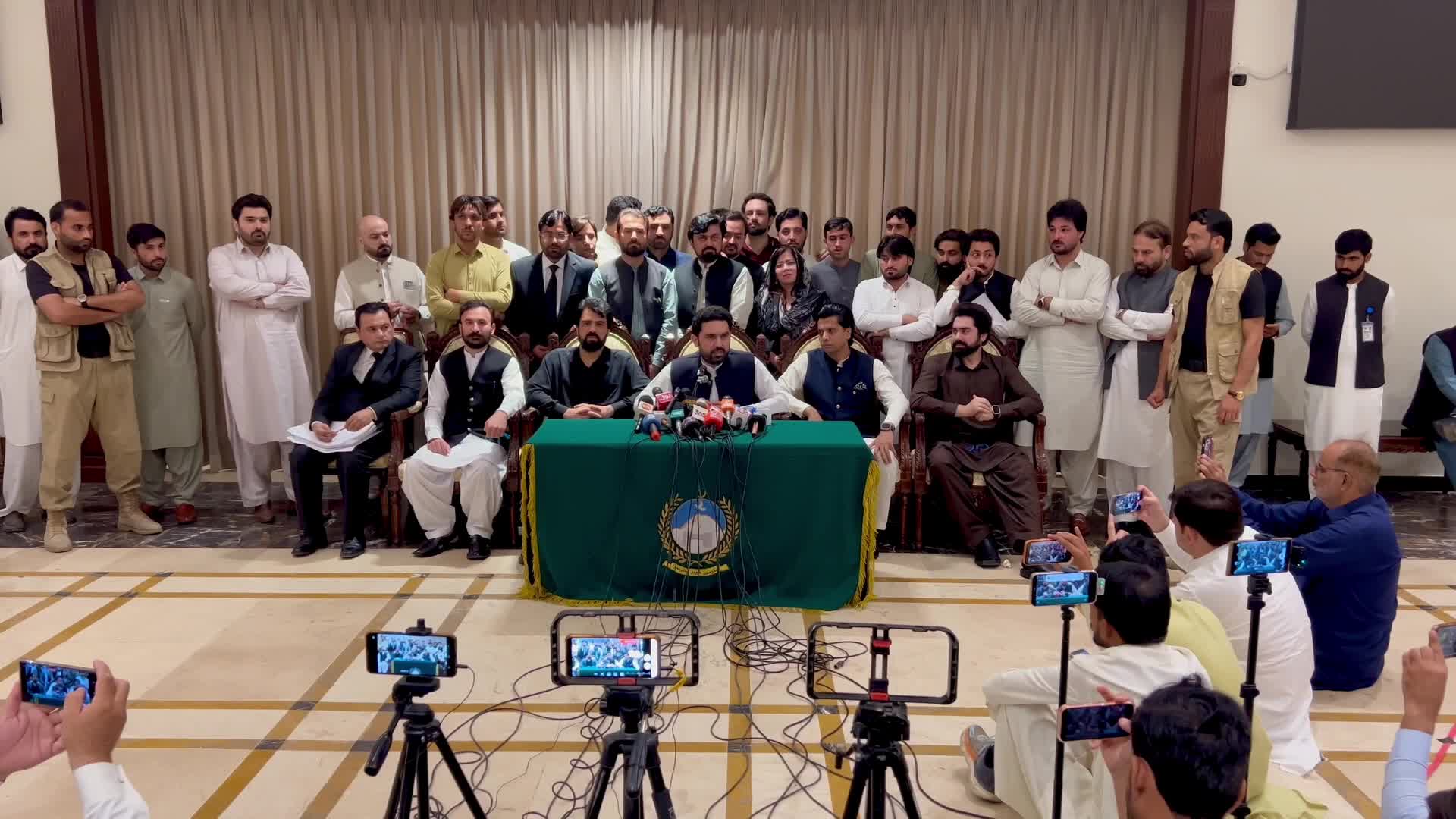 KP Chief Minister Sohail Afridi presser on PTI party's march in Peshawar