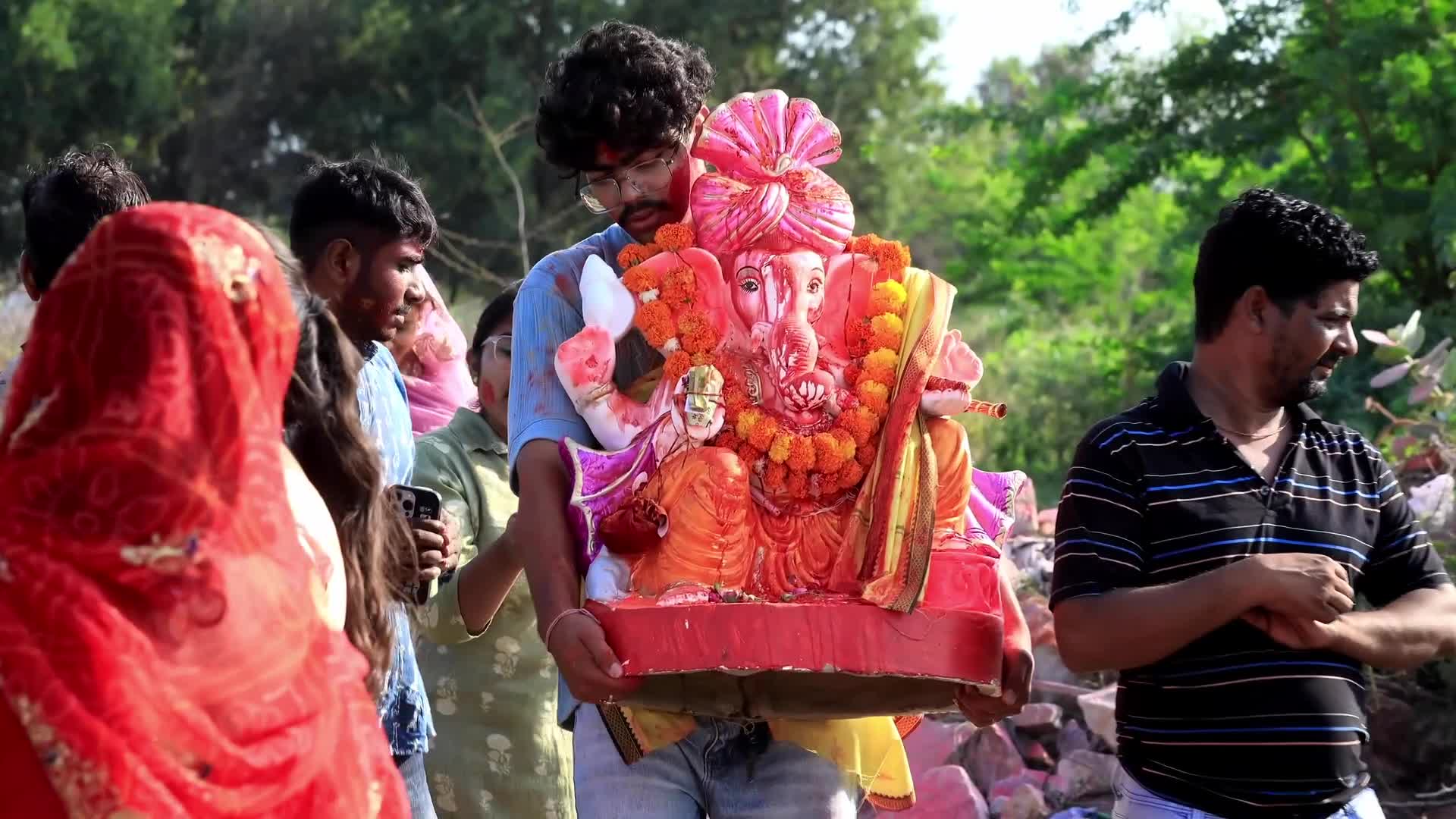 Lord Ganesh Immersion 'Visarjan' In Jaipur
