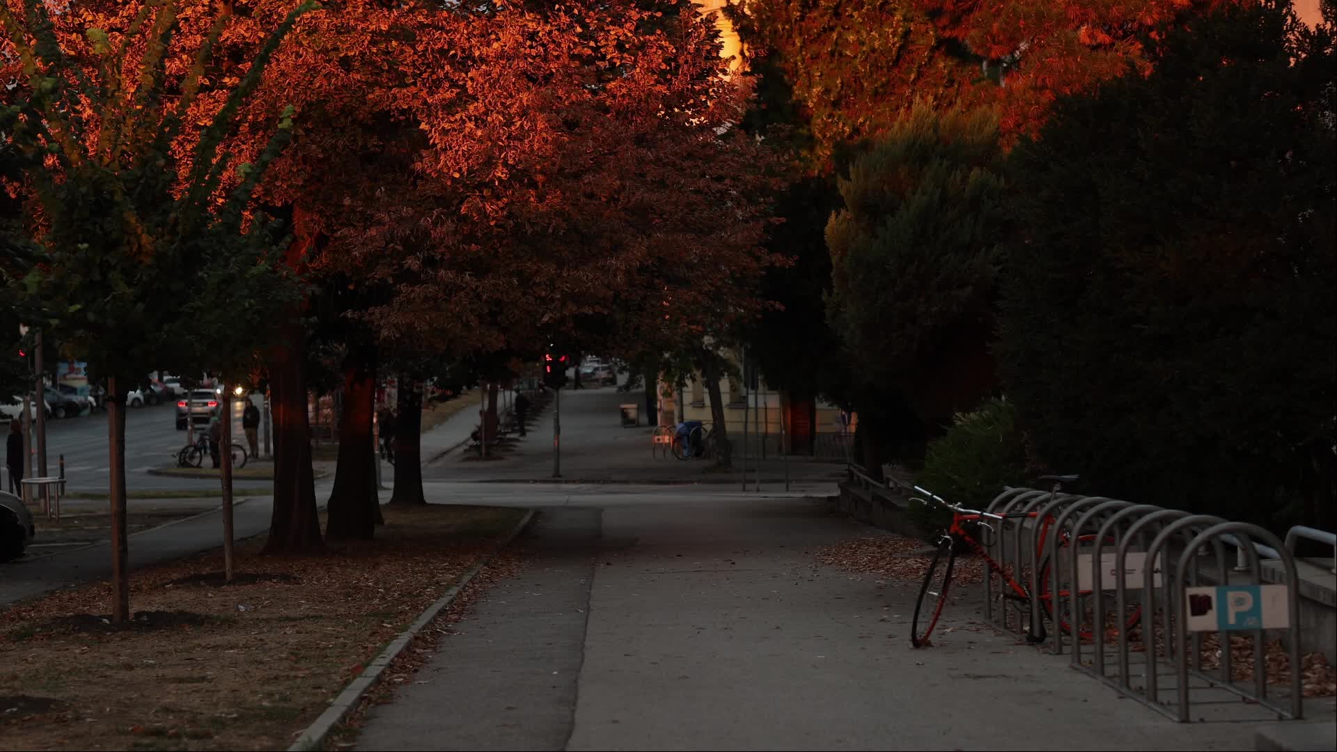 Sidewalk on Bulevar Pupina in Serbia