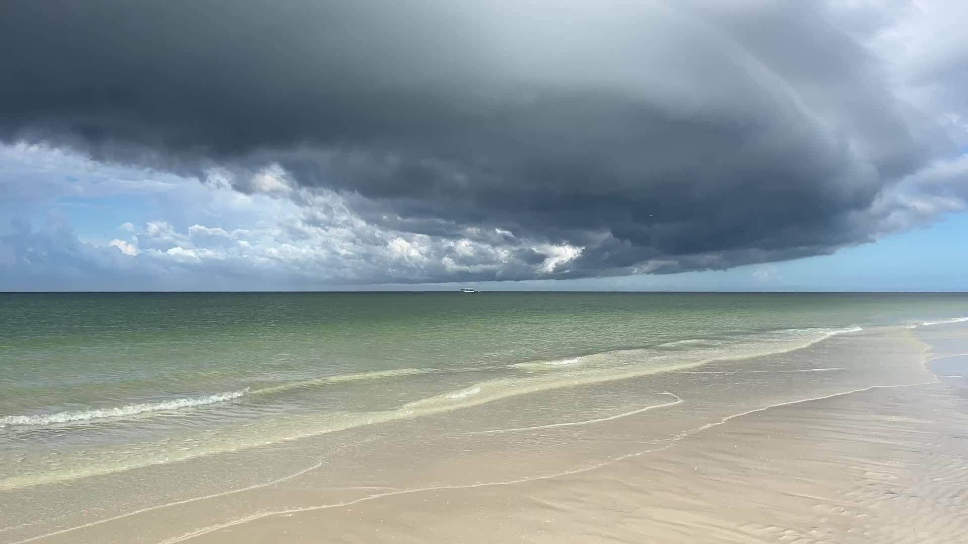 Rain clouds ahead of a violent thunderstorm in Florida