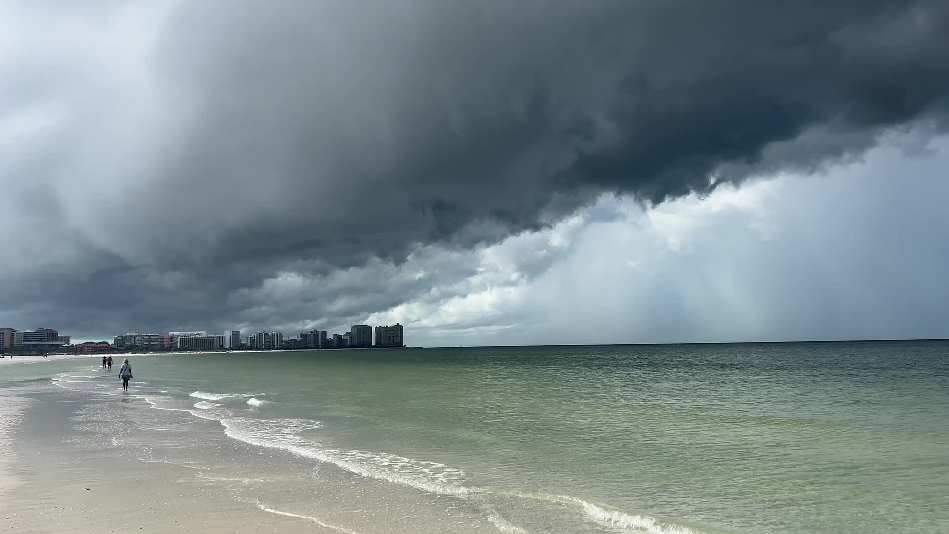 Rain clouds ahead of a violent thunderstorm in Florida