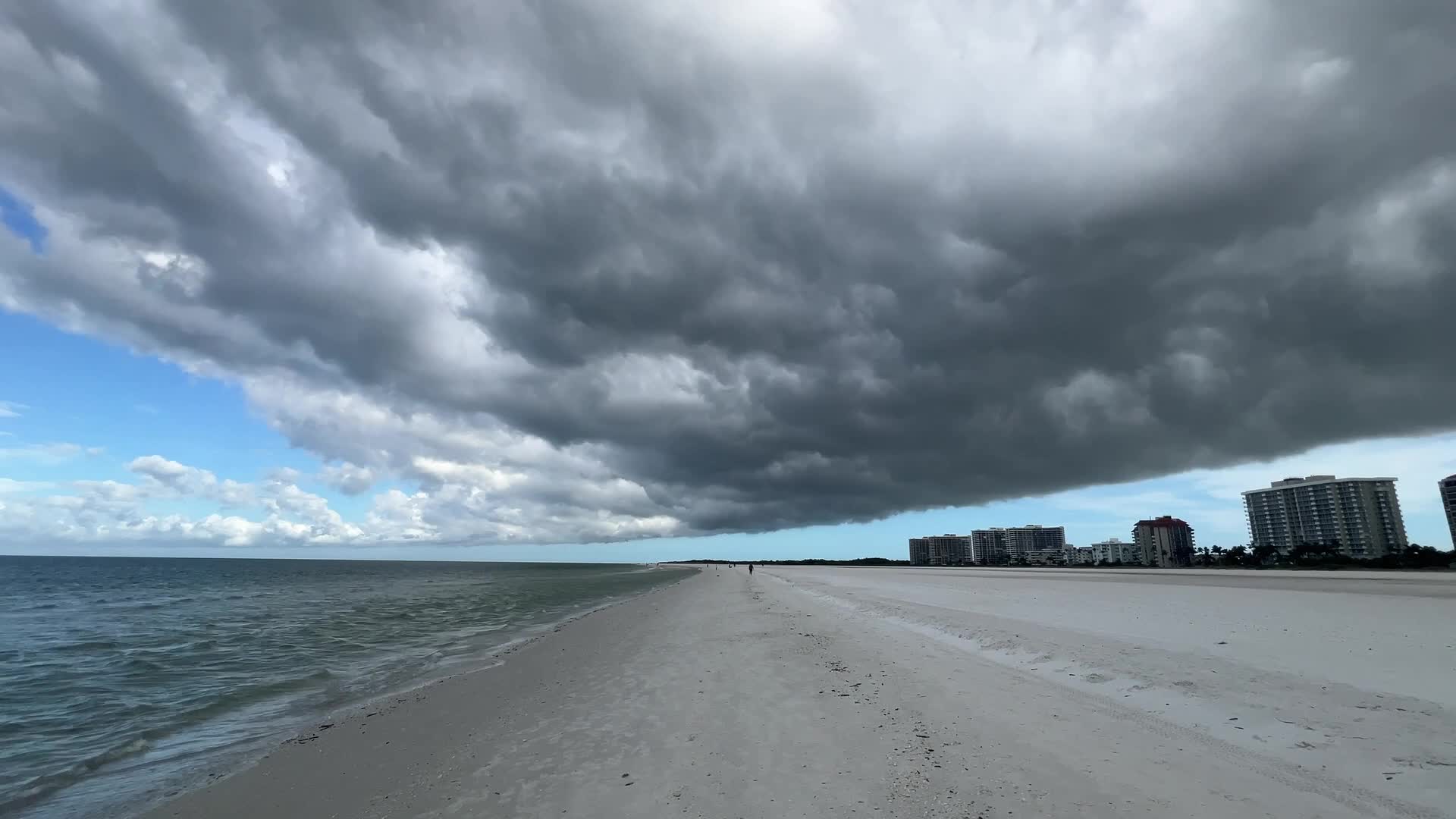 Rain clouds ahead of a violent thunderstorm in Florida