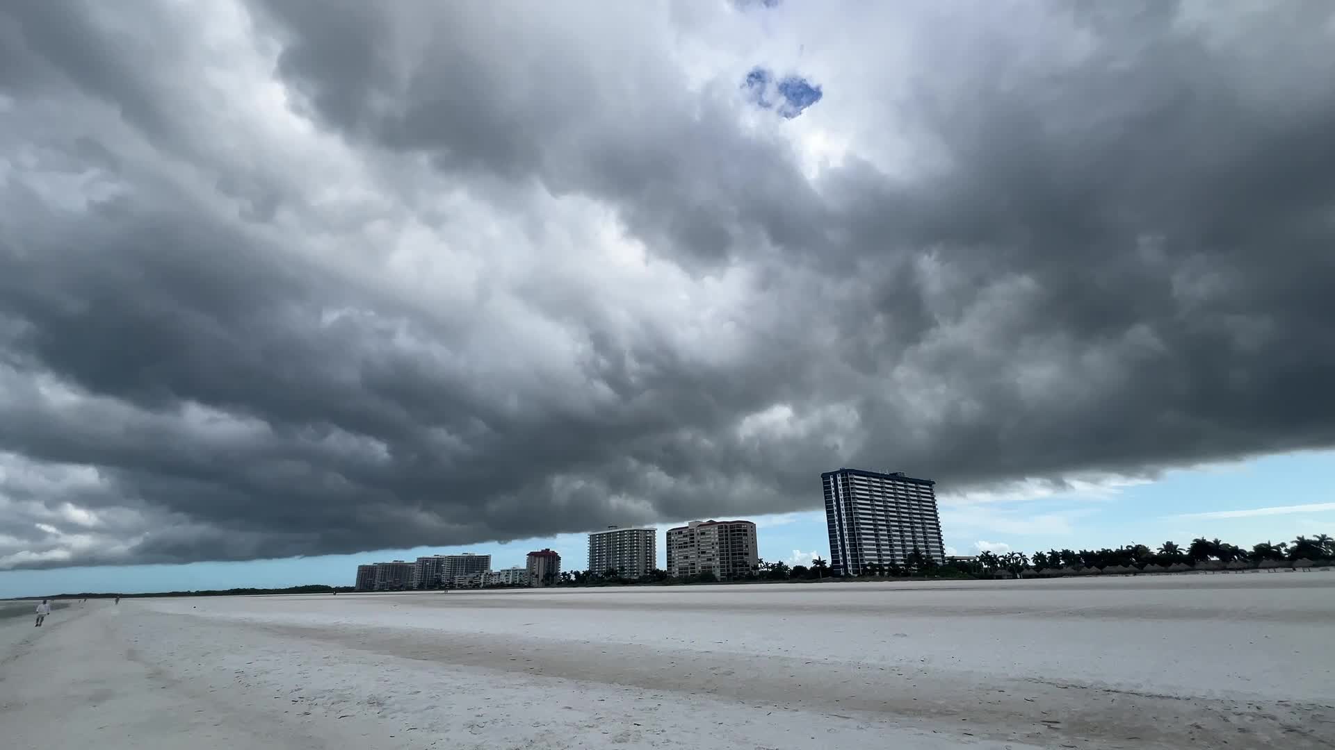 Rain clouds ahead of a violent thunderstorm in Florida