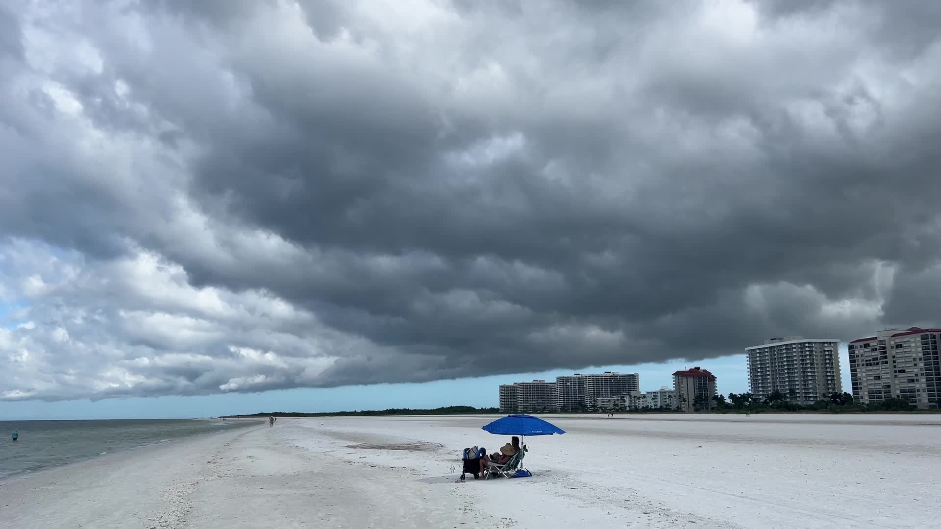 Rain clouds ahead of a violent thunderstorm in Florida