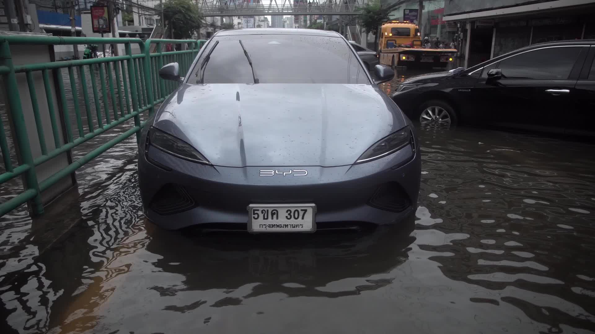 Heavy Flooding In Bangkok, Thailand.