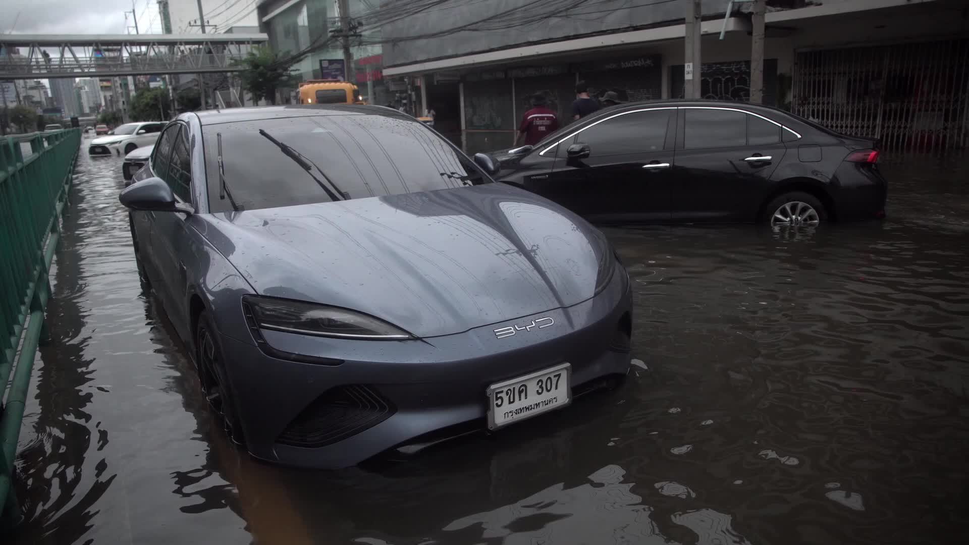 Heavy Flooding In Bangkok, Thailand.