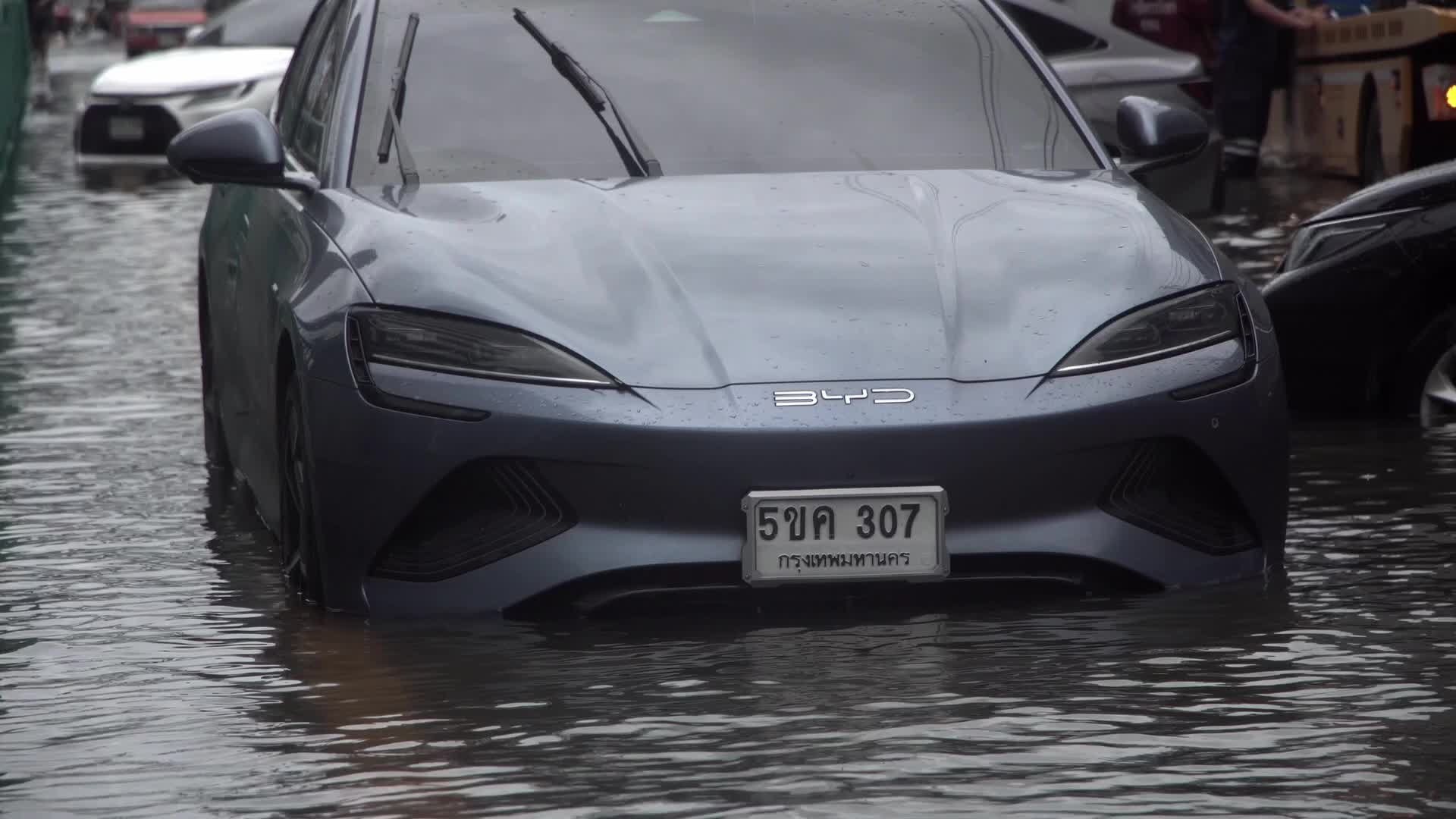 Heavy Flooding In Bangkok, Thailand.
