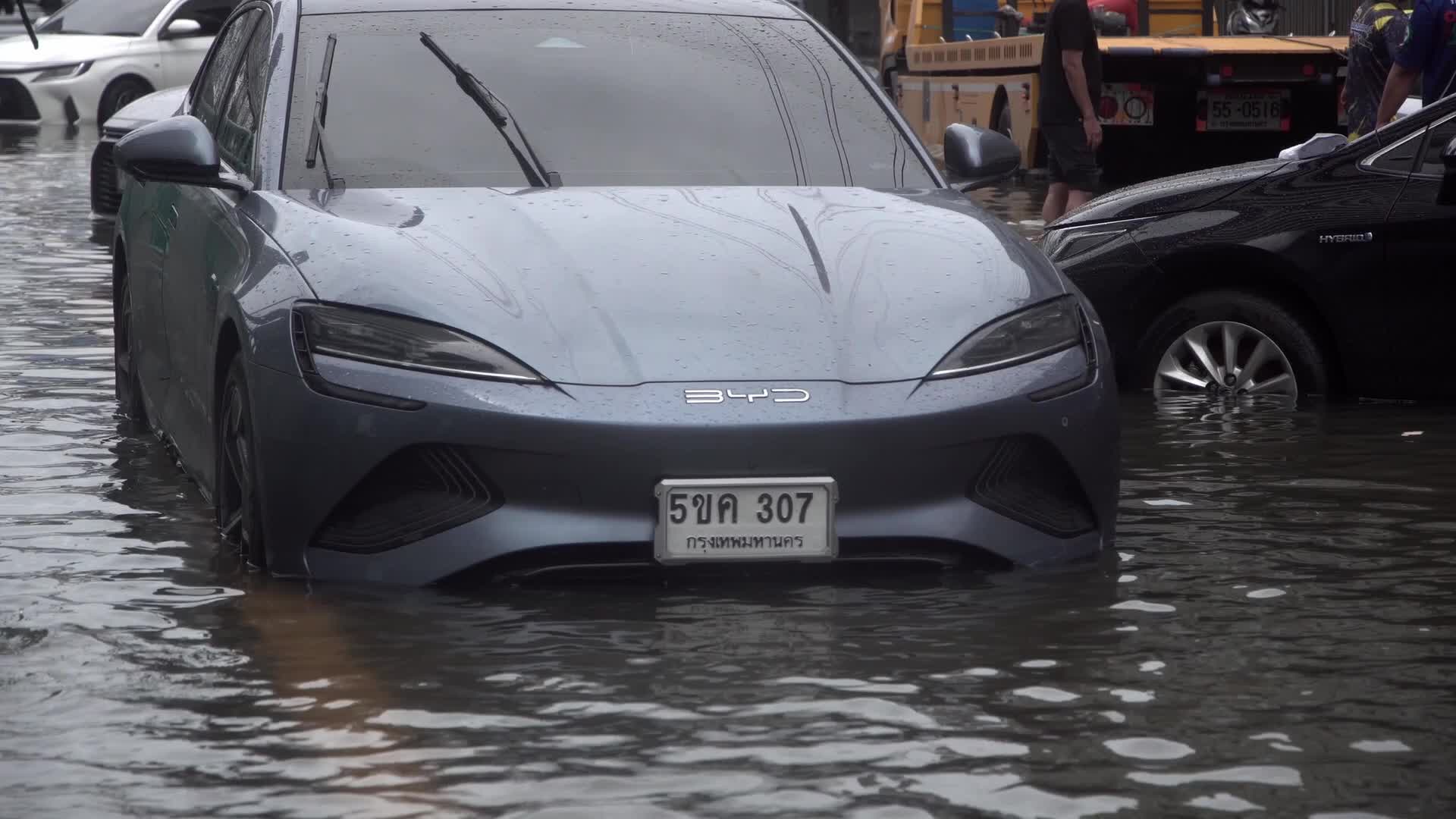 Heavy Flooding In Bangkok, Thailand.